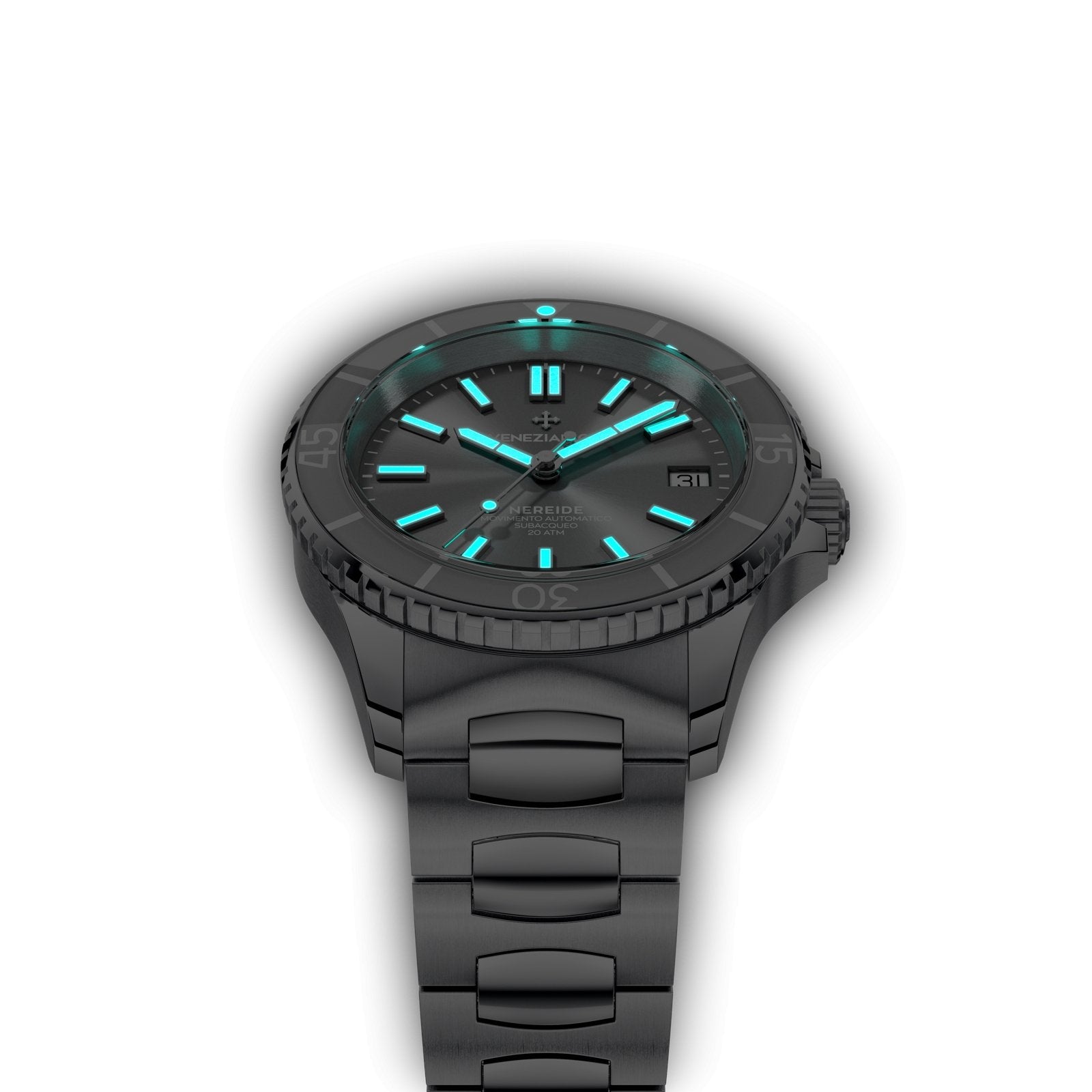 Venezianico Automatic Watch Nereide 39 Canova Bracelet Grey 3121505C-GR8 Sunglasses