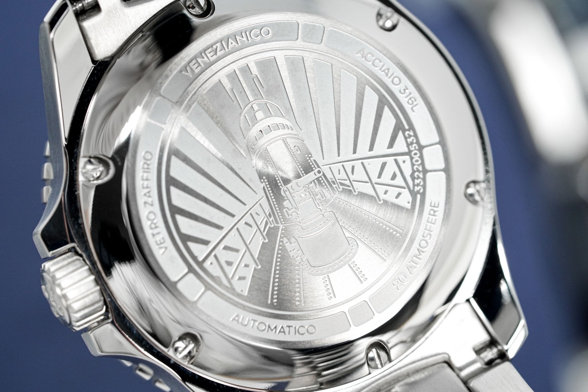 Venezianico Automatic Watch Nereide Canova Bracelet Black 3321504C-GR8 Sunglasses