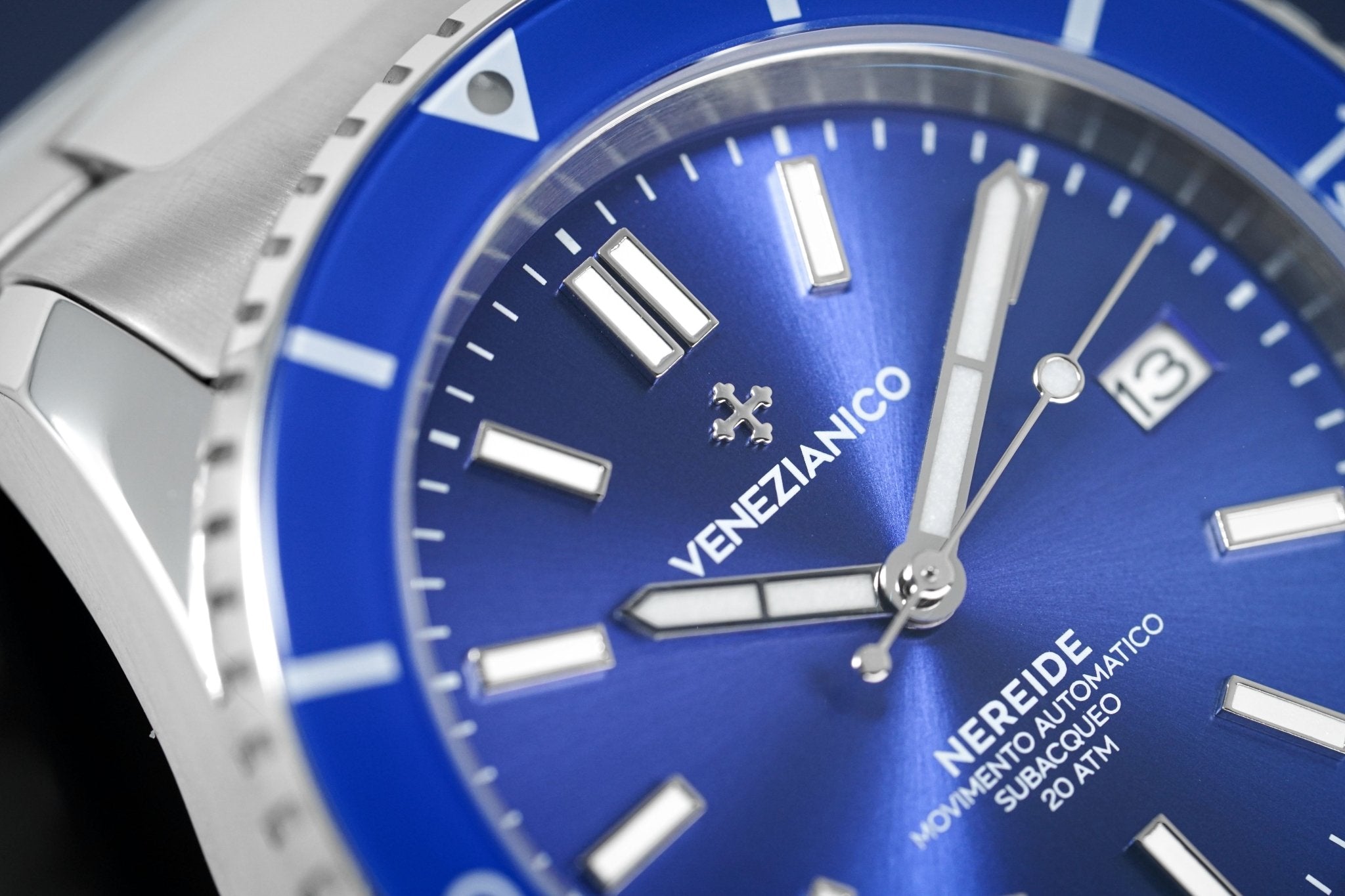 Venezianico Automatic Watch Nereide Canova Bracelet Blue 3321502C-GR8 Sunglasses