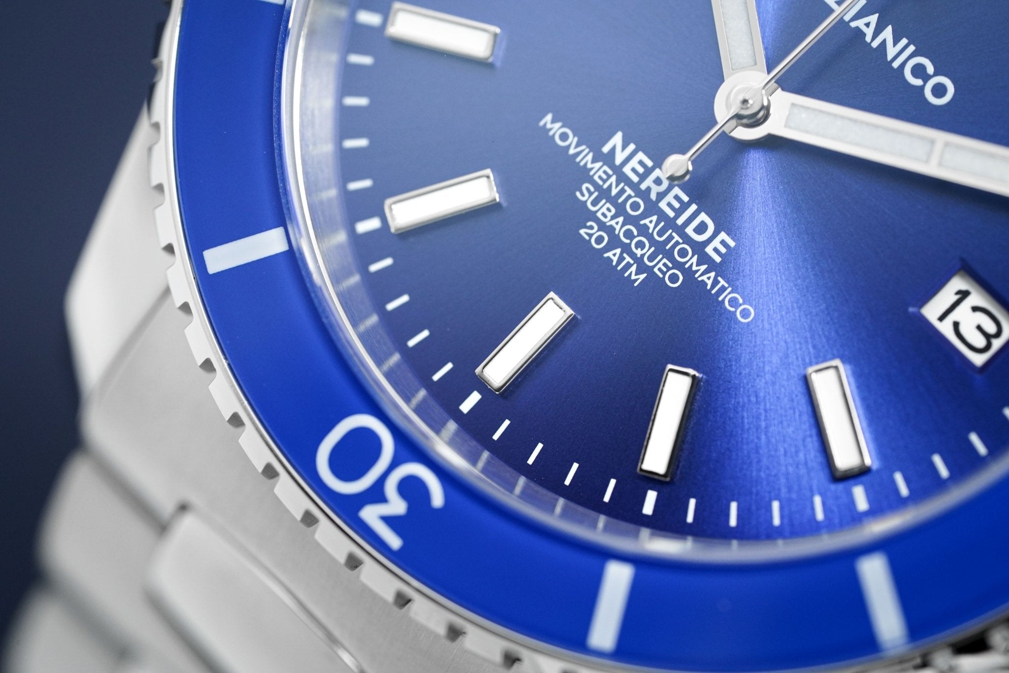 Venezianico Automatic Watch Nereide Canova Bracelet Blue 3321502C-GR8 Sunglasses