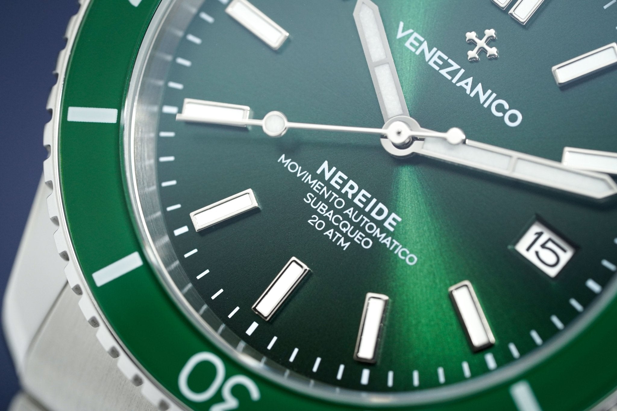 Venezianico Automatic Watch Nereide Canova Bracelet Green 3321501C-GR8 Sunglasses