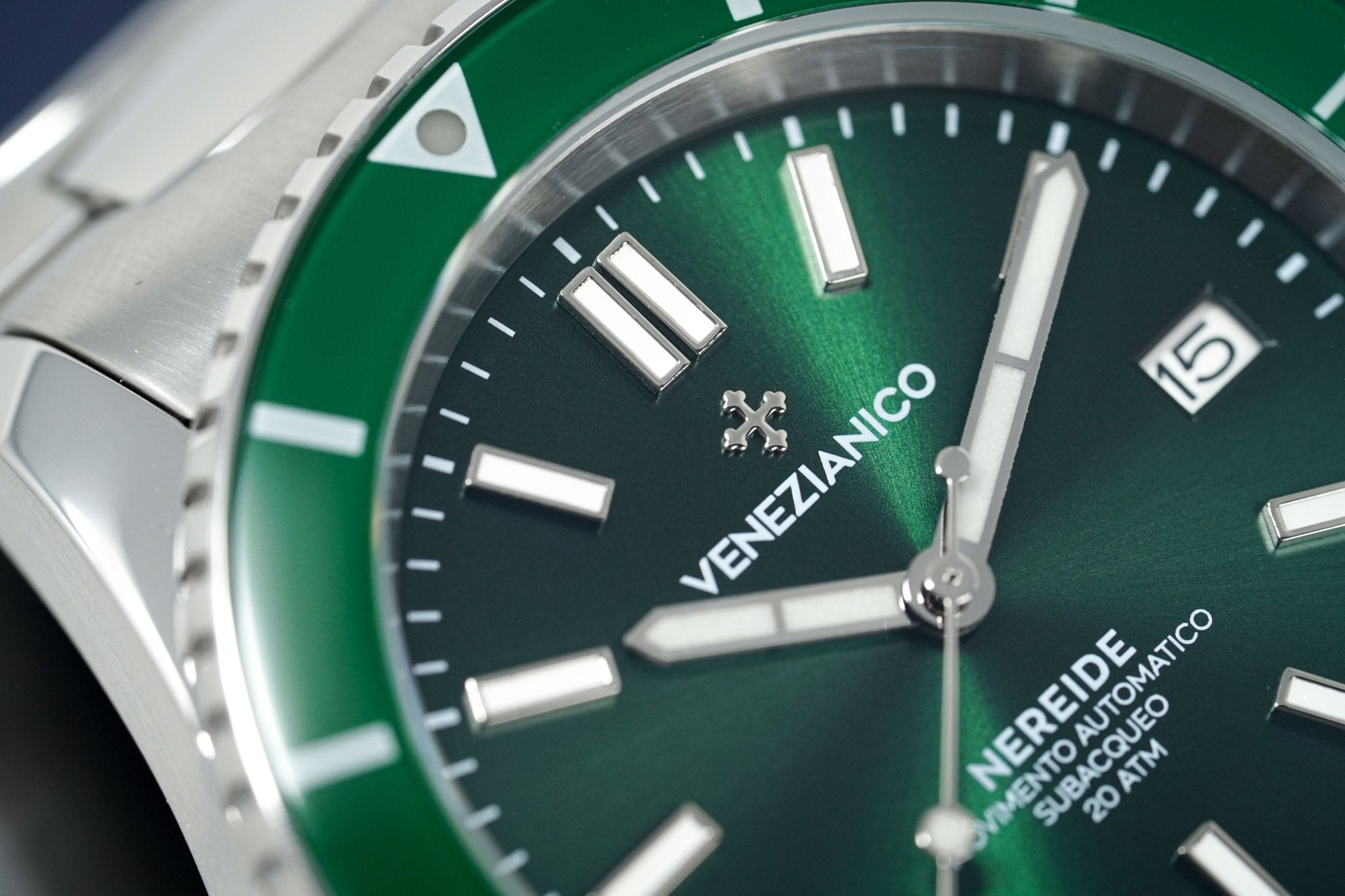 Venezianico Automatic Watch Nereide Canova Bracelet Green 3321501C-GR8 Sunglasses