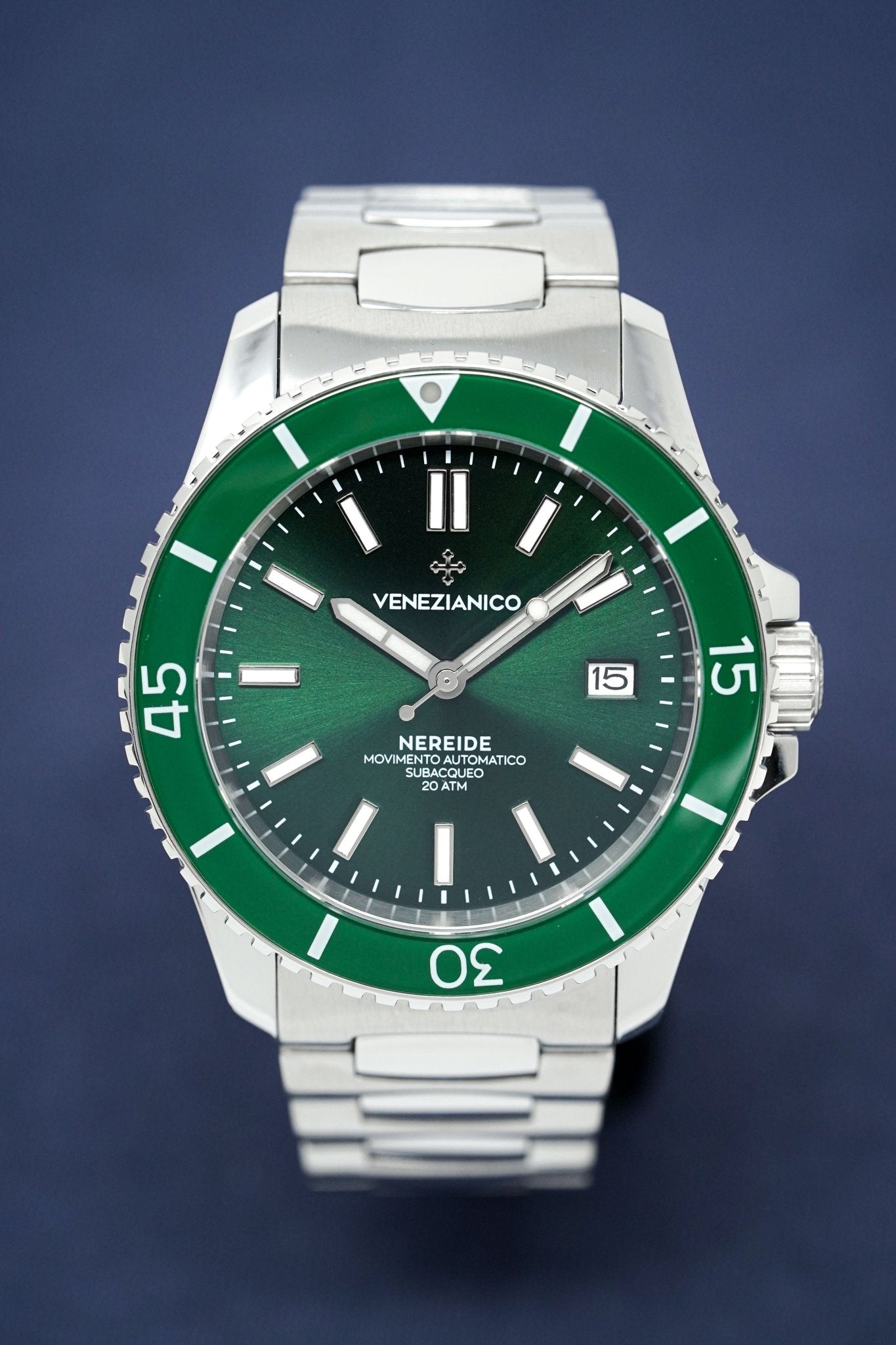 Venezianico Automatic Watch Nereide Canova Bracelet Green 3321501C-GR8 Sunglasses