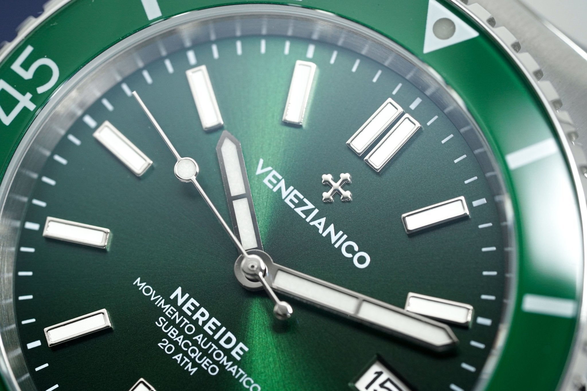 Venezianico Automatic Watch Nereide Canova Bracelet Green 3321501C - Watches & Crystals