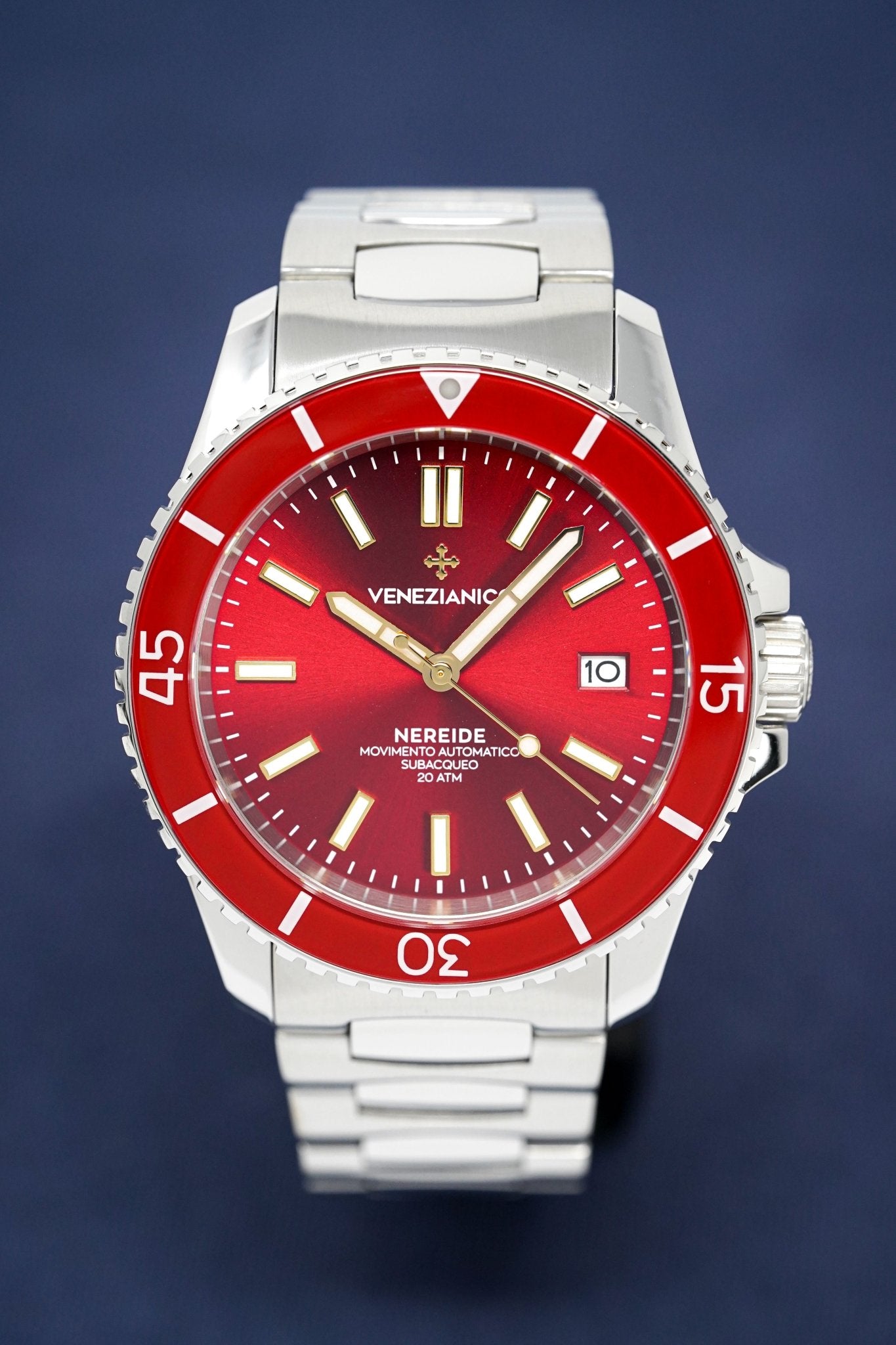 Venezianico Automatic Watch Nereide Canova Bracelet Red 3321503C-GR8 Sunglasses