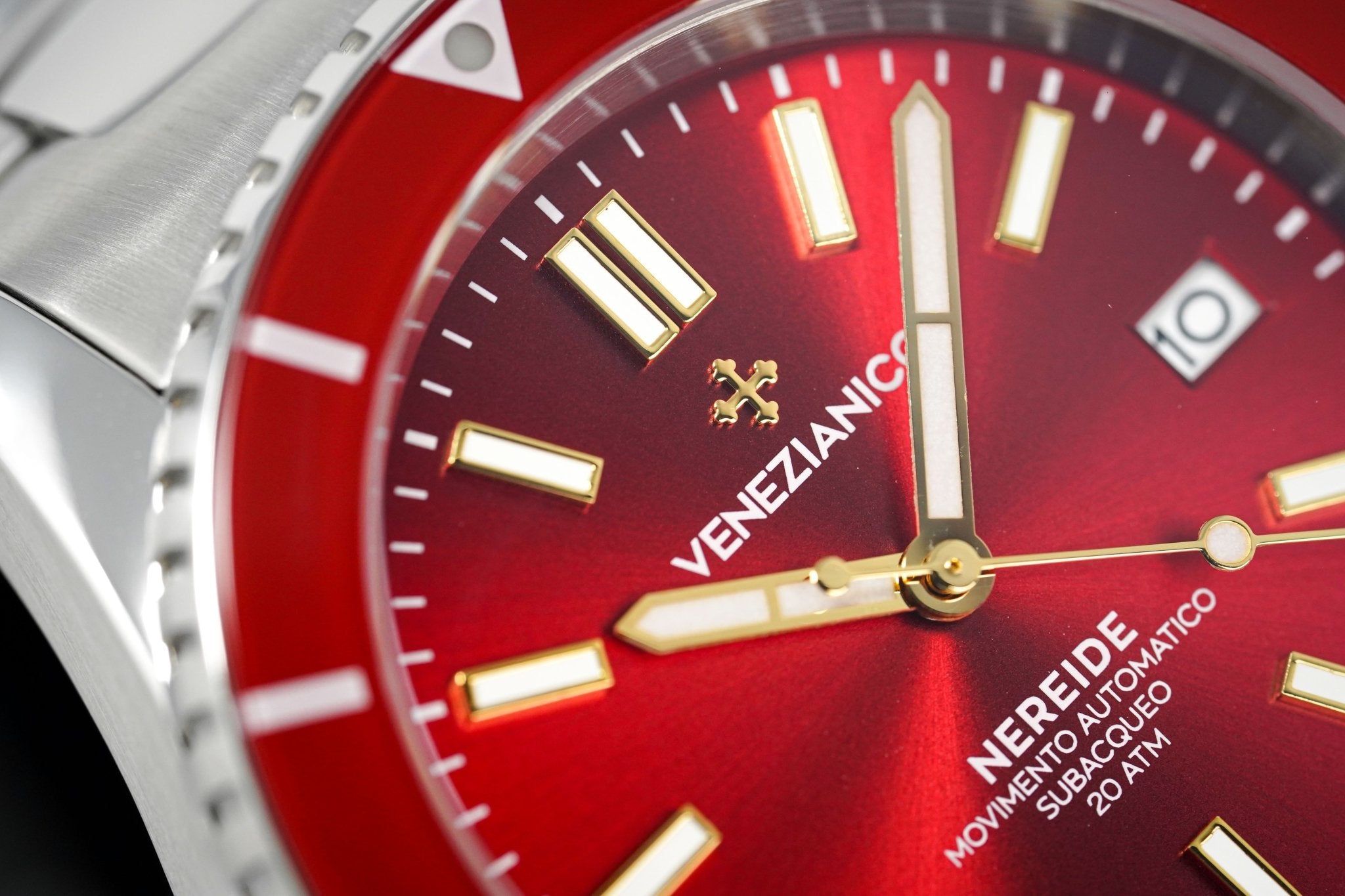 Venezianico Automatic Watch Nereide Canova Bracelet Red 3321503C-GR8 Sunglasses