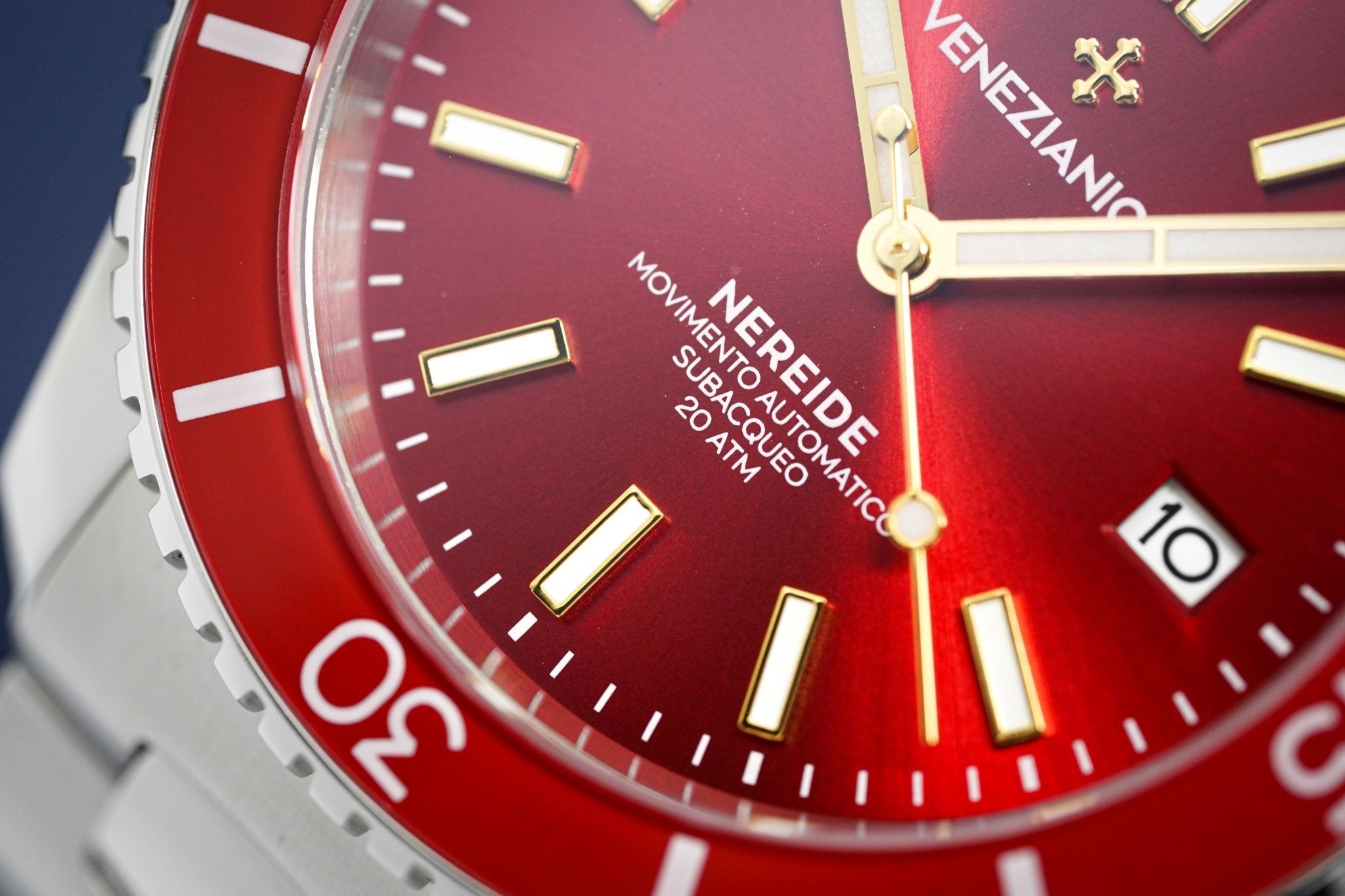 Venezianico Automatic Watch Nereide Canova Bracelet Red 3321503C-GR8 Sunglasses