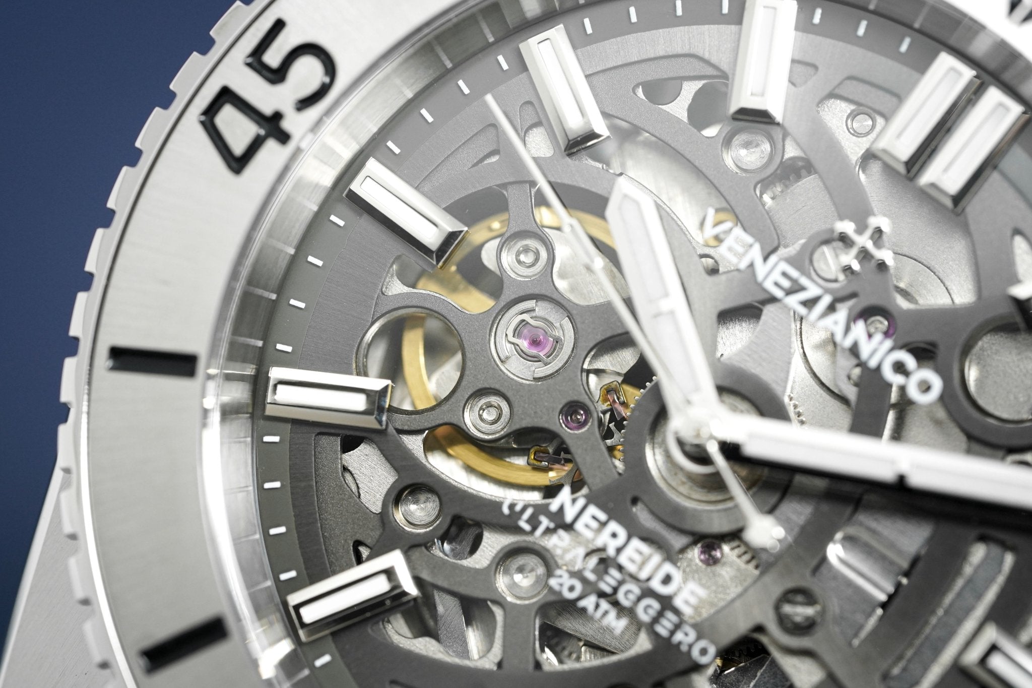 Venezianico Automatic Watch Nereide UltraLeggero Skeleton Black 3921503-GR8 Sunglasses