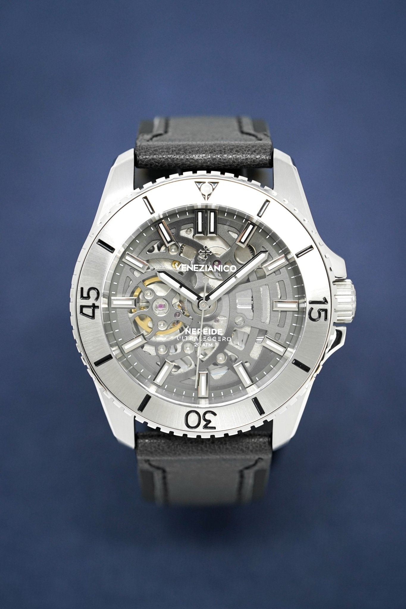 Venezianico Automatic Watch Nereide UltraLeggero Skeleton Black 3921503-GR8 Sunglasses