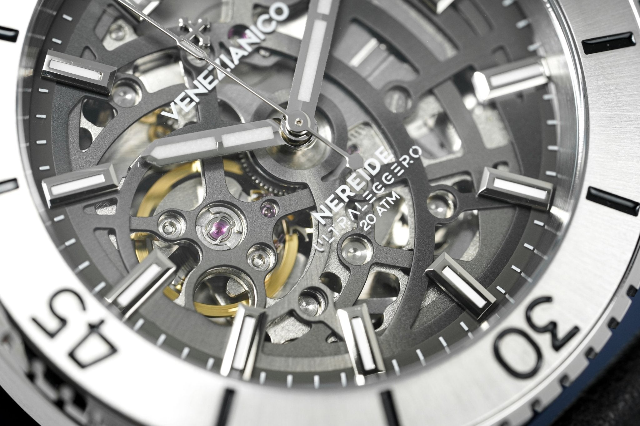 Venezianico Automatic Watch Nereide UltraLeggero Skeleton Black 3921503-GR8 Sunglasses