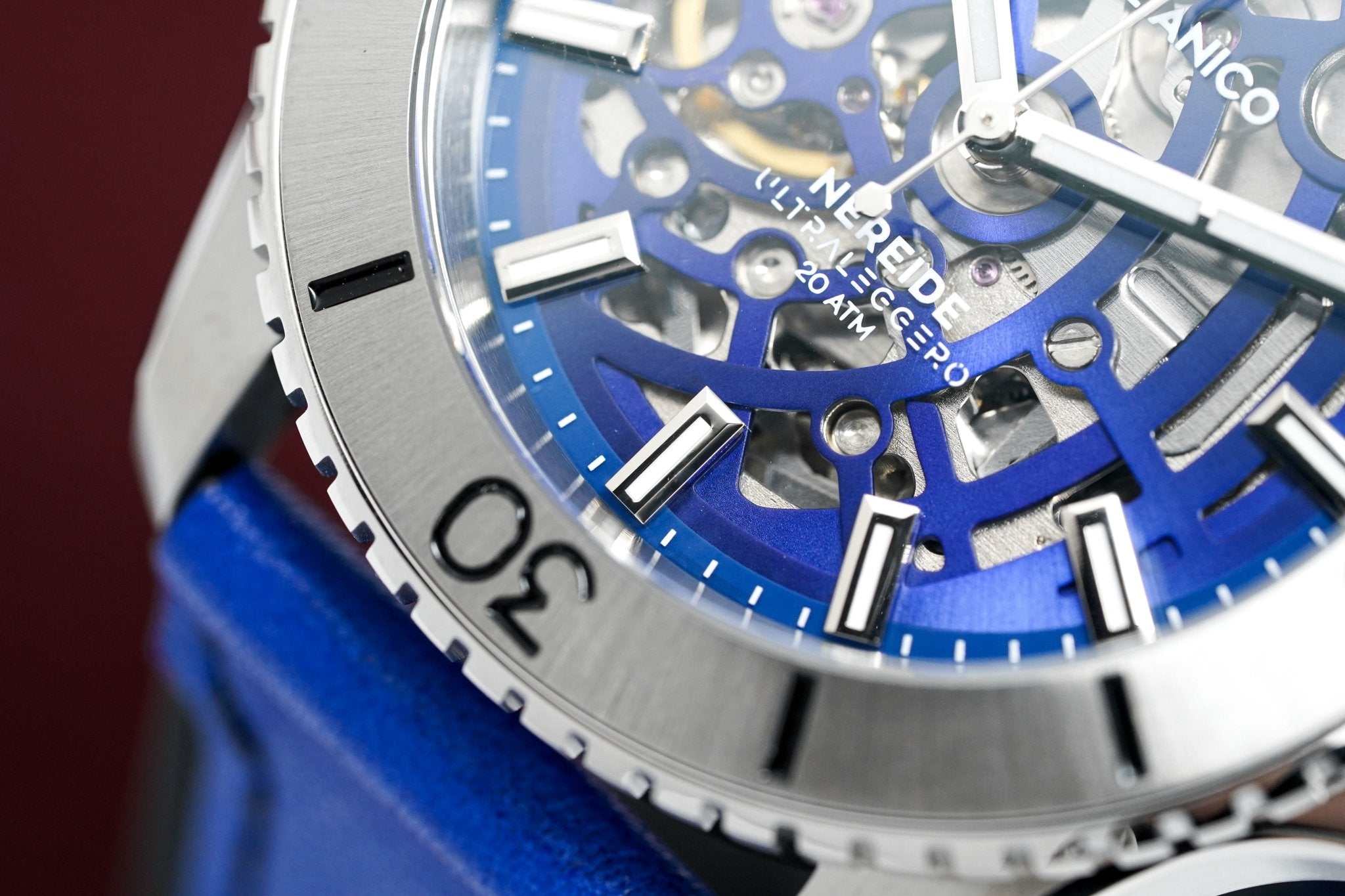 Venezianico Automatic Watch Nereide UltraLeggero Skeleton Blue 3921502-GR8 Sunglasses