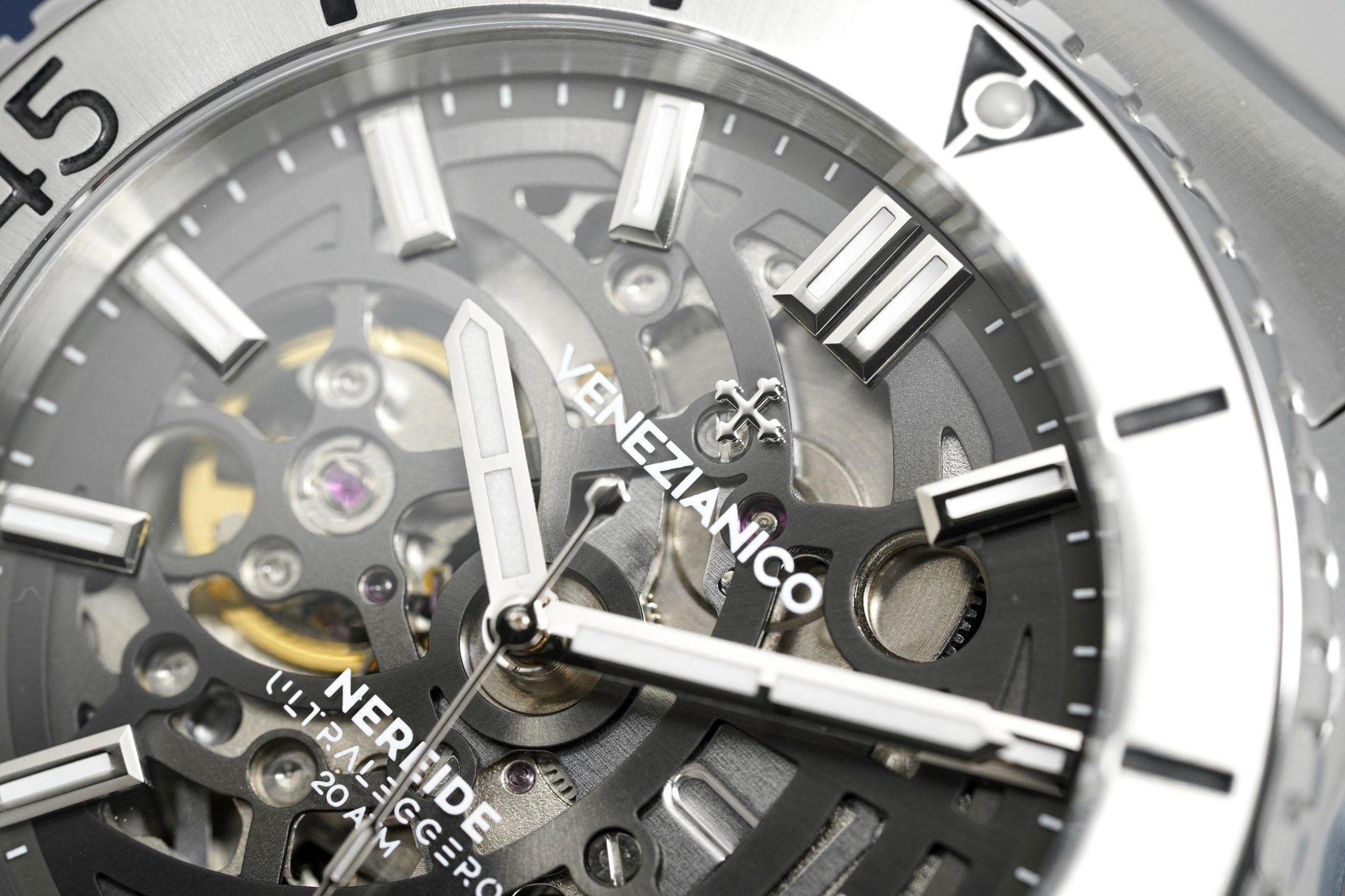 Venezianico Automatic Watch Nereide UltraLeggero Skeleton Canova Bracelet 3921503C-GR8 Sunglasses