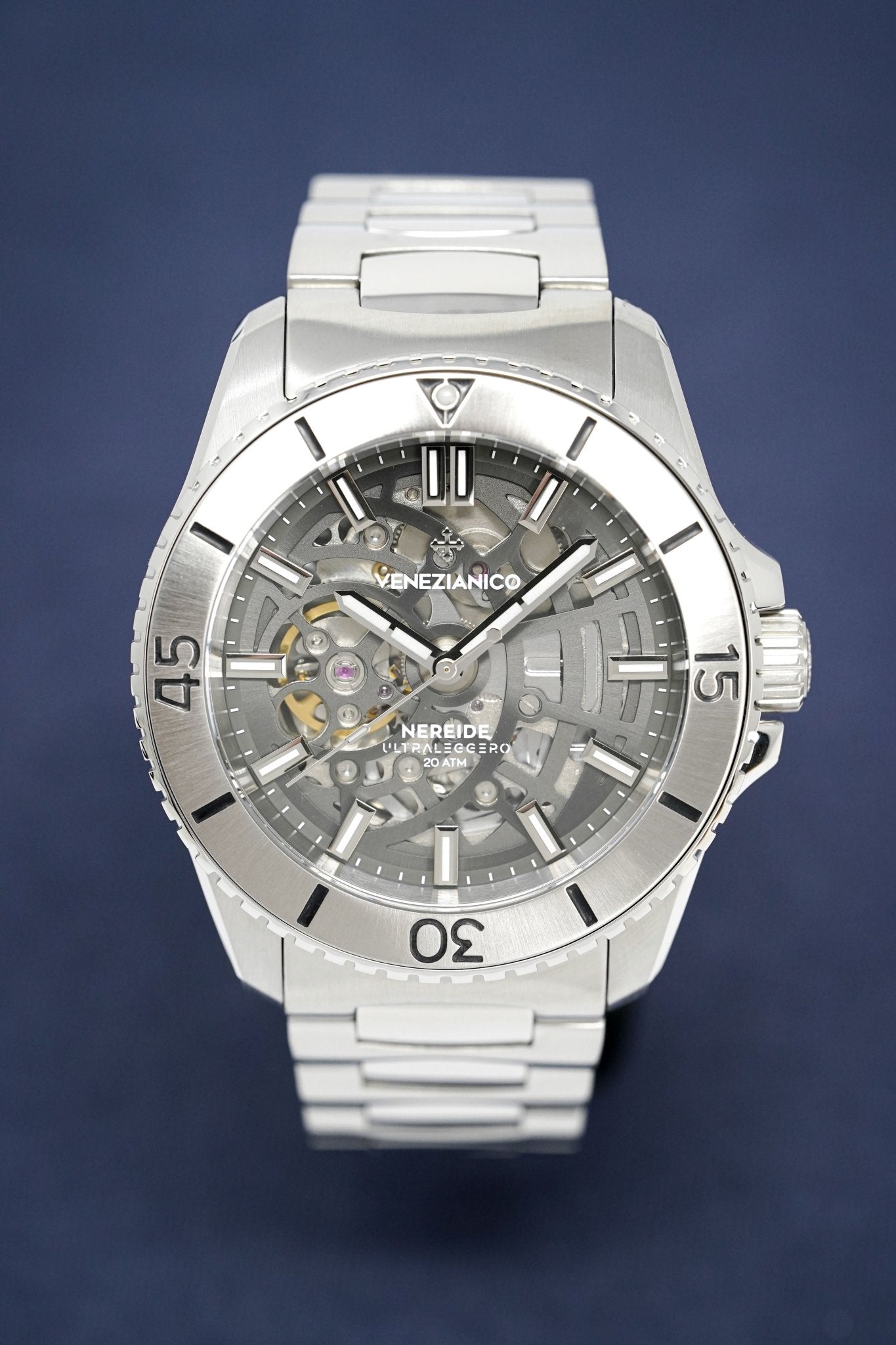 Venezianico Automatic Watch Nereide UltraLeggero Skeleton Canova Bracelet 3921503C-GR8 Sunglasses