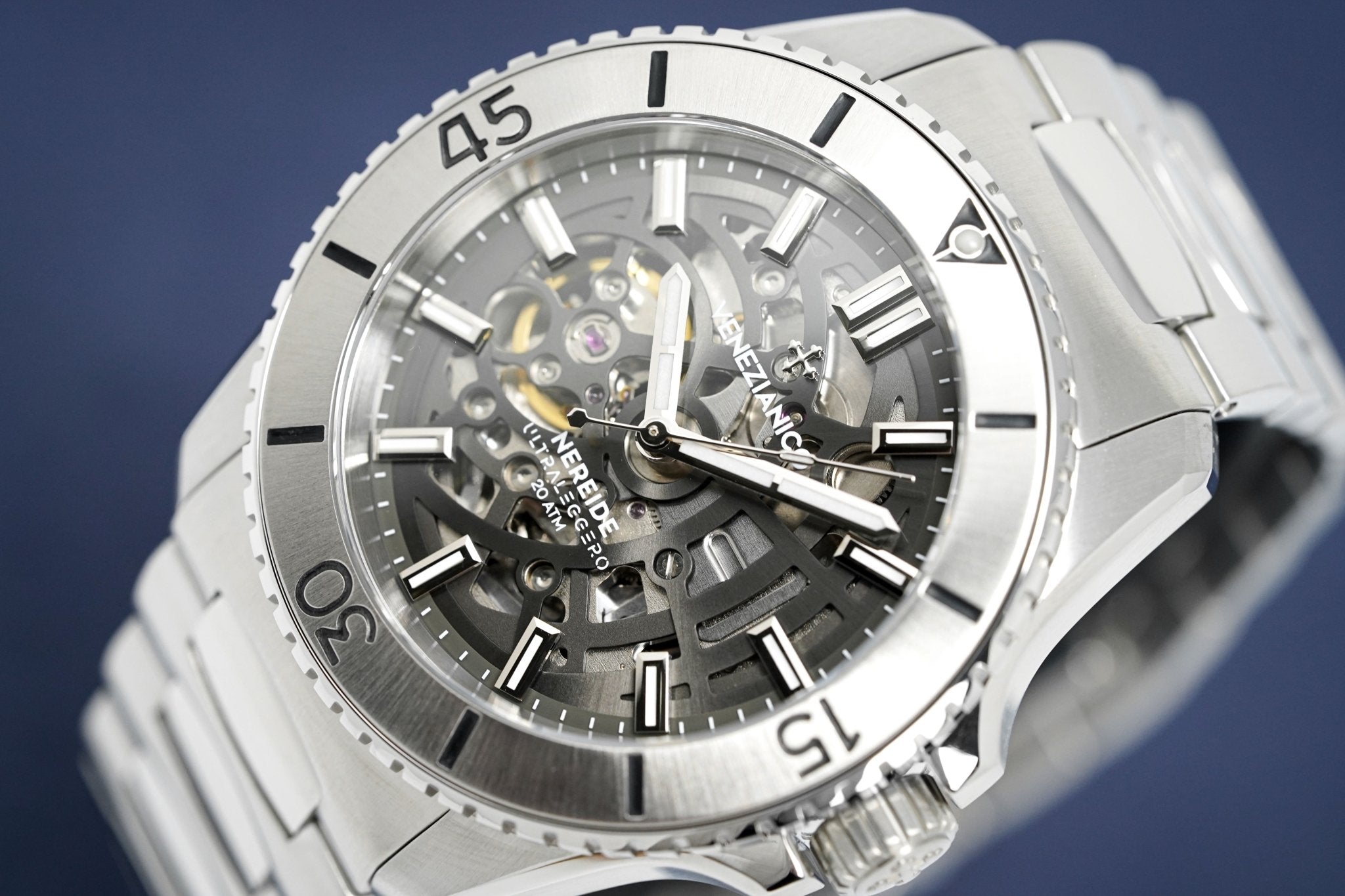 Venezianico Automatic Watch Nereide UltraLeggero Skeleton Canova Bracelet 3921503C-GR8 Sunglasses