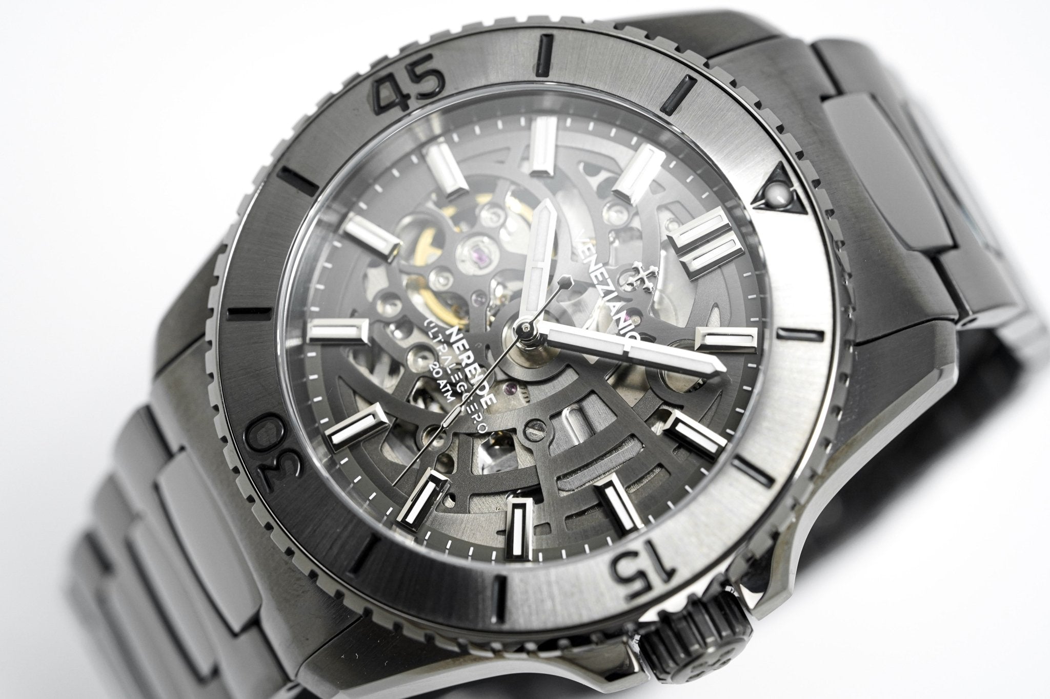 Venezianico Automatic Watch Nereide UltraLeggero Skeleton Gunmetal 3921504C - Watches & Crystals