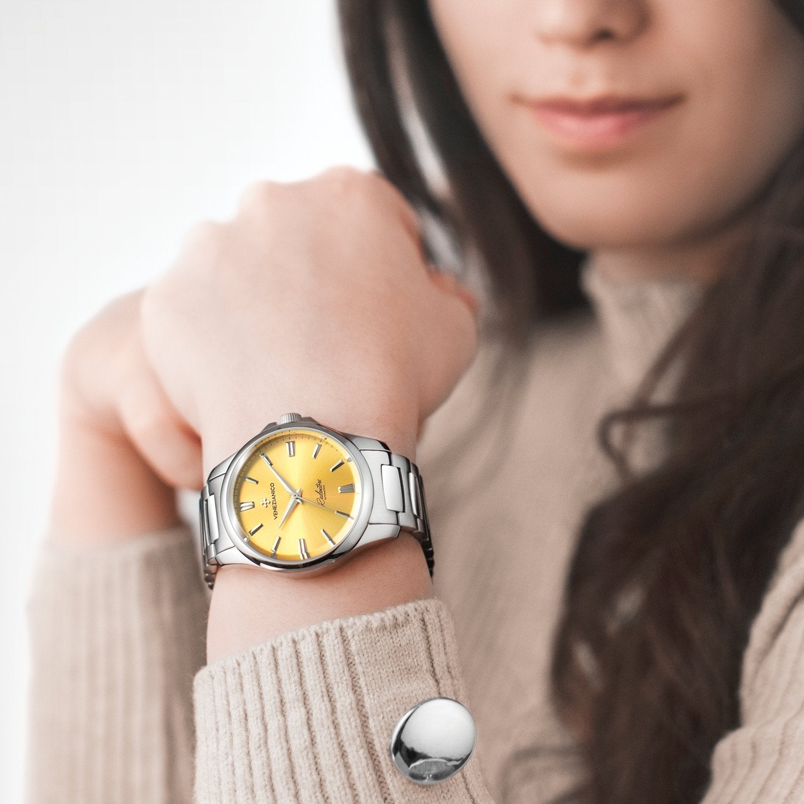 Venezianico Automatic Watch Redentore 36 Yellow Steel 1121501C-GR8 Sunglasses