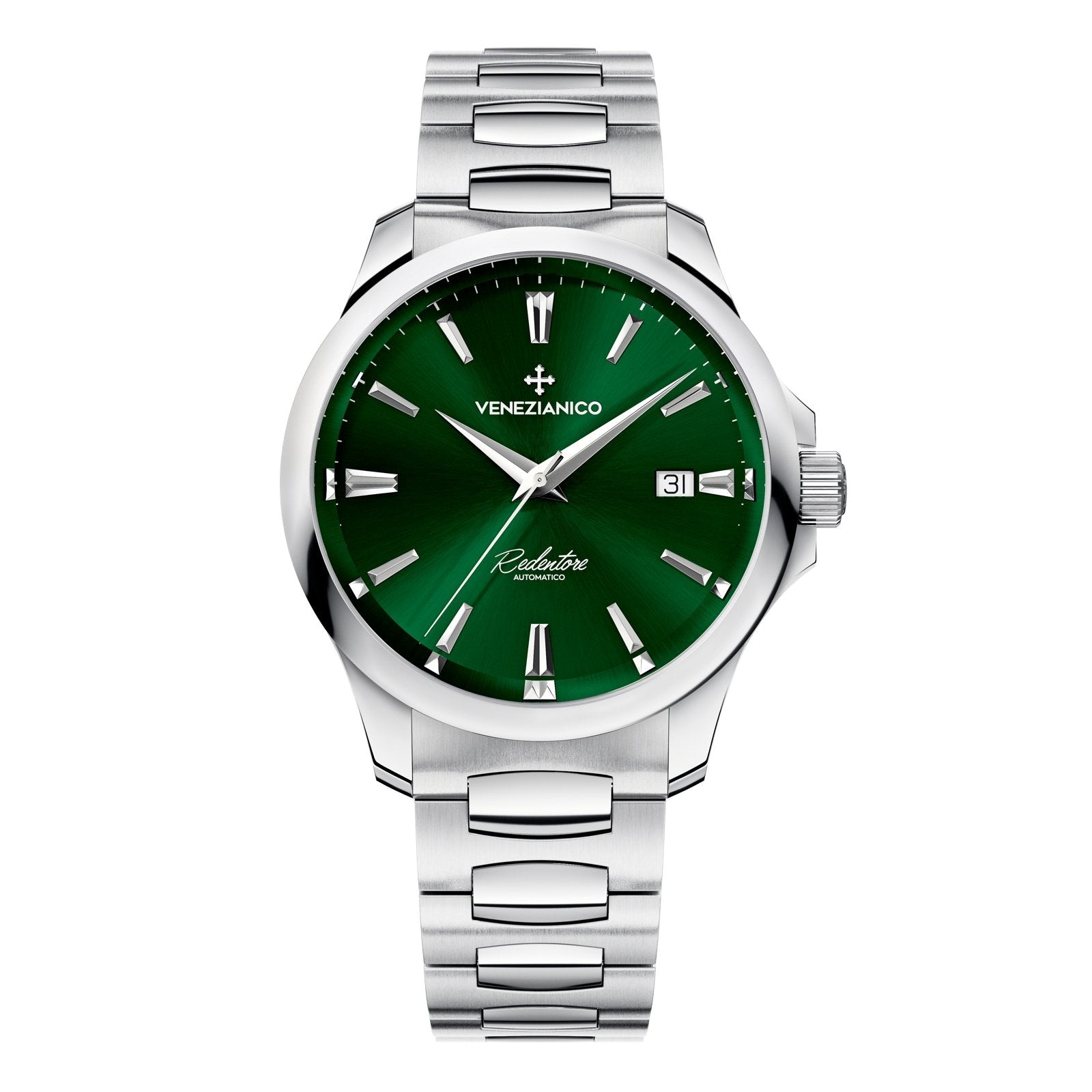 Venezianico Automatic Watch Redentore 40 Green Steel 1221501C-GR8 Sunglasses