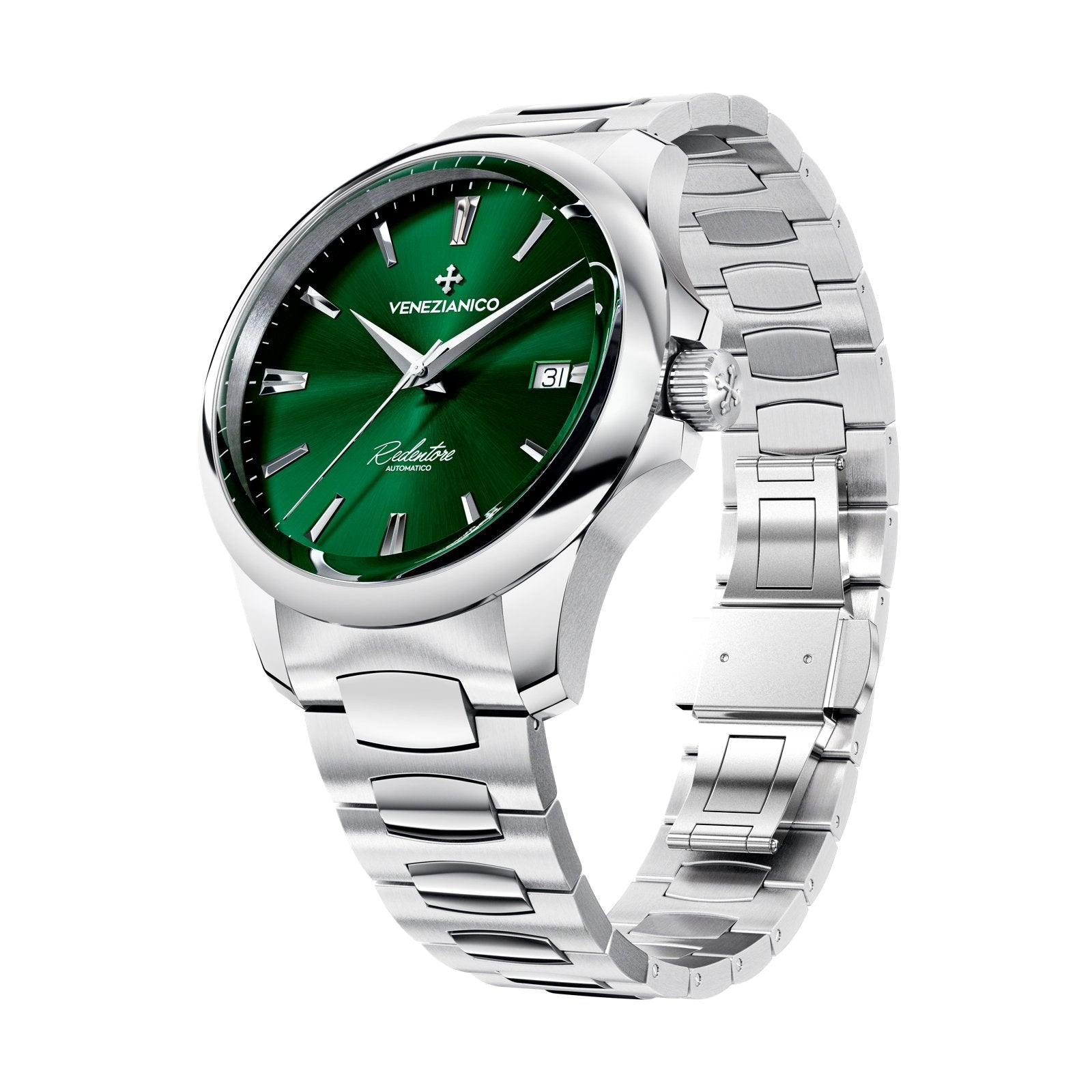 Venezianico Automatic Watch Redentore 40 Green Steel 1221501C - Watches & Crystals