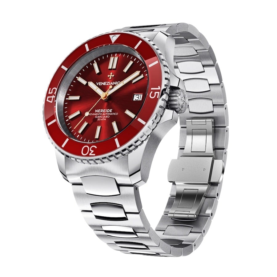 Venezianico Automatic Watch Nereide Canova Bracelet Red 3321503C-GR8 Sunglasses