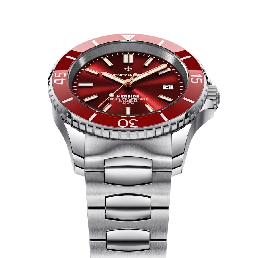 Venezianico Automatic Watch Nereide Canova Bracelet Red 3321503C-GR8 Sunglasses