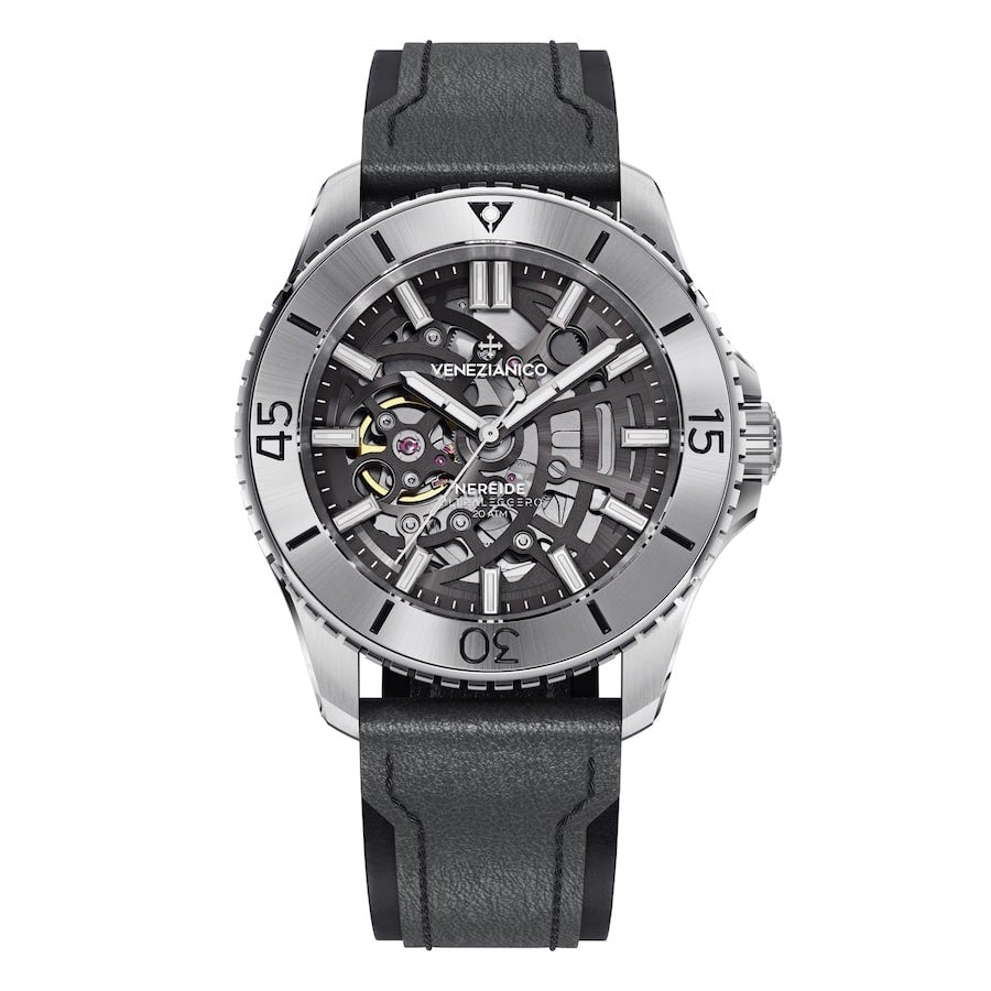 Venezianico Automatic Watch Nereide UltraLeggero Skeleton Black 3921503-GR8 Sunglasses