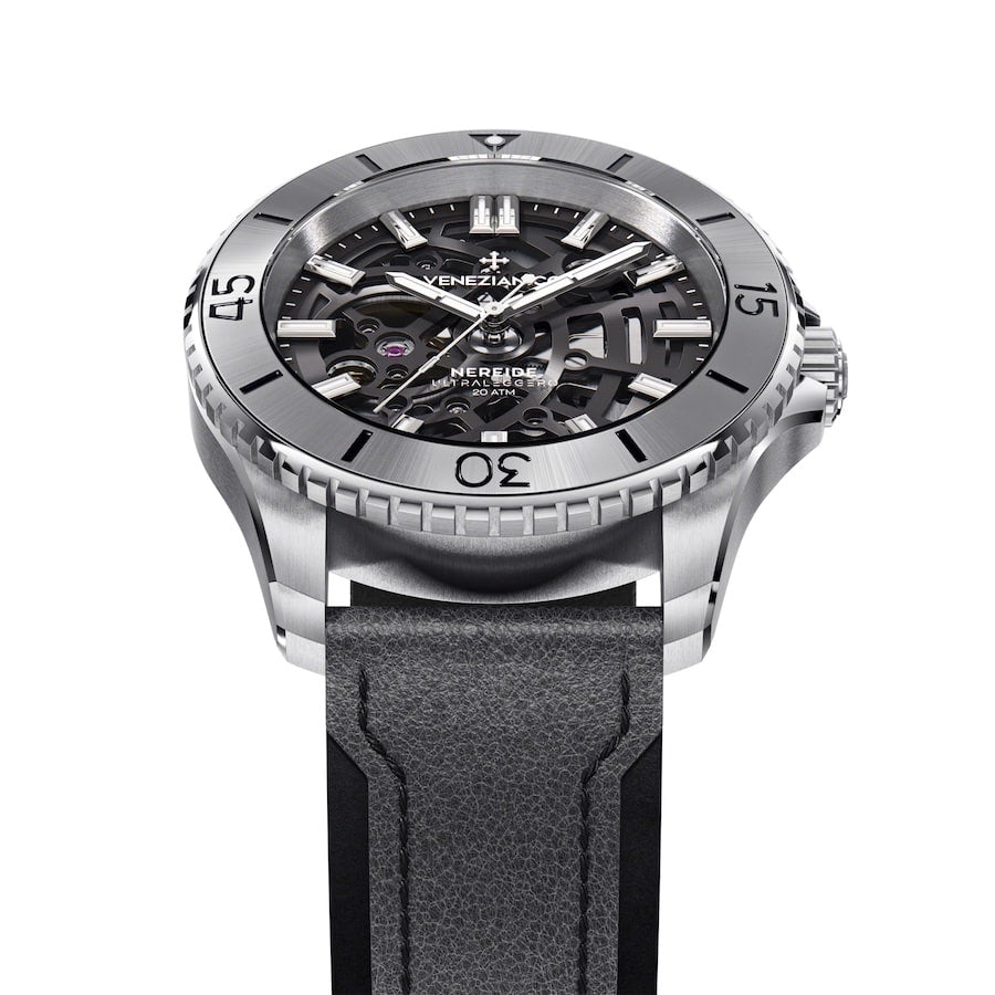 Venezianico Automatic Watch Nereide UltraLeggero Skeleton Black 3921503-GR8 Sunglasses