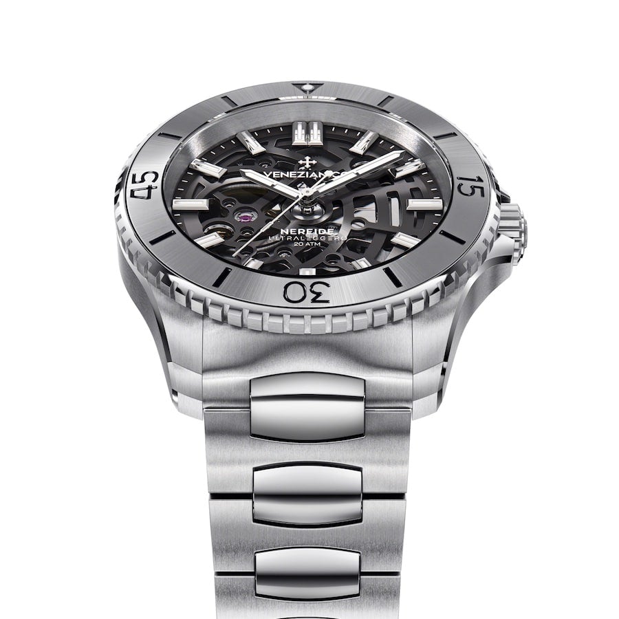 Venezianico Automatic Watch Nereide UltraLeggero Skeleton Canova Bracelet 3921503C-GR8 Sunglasses