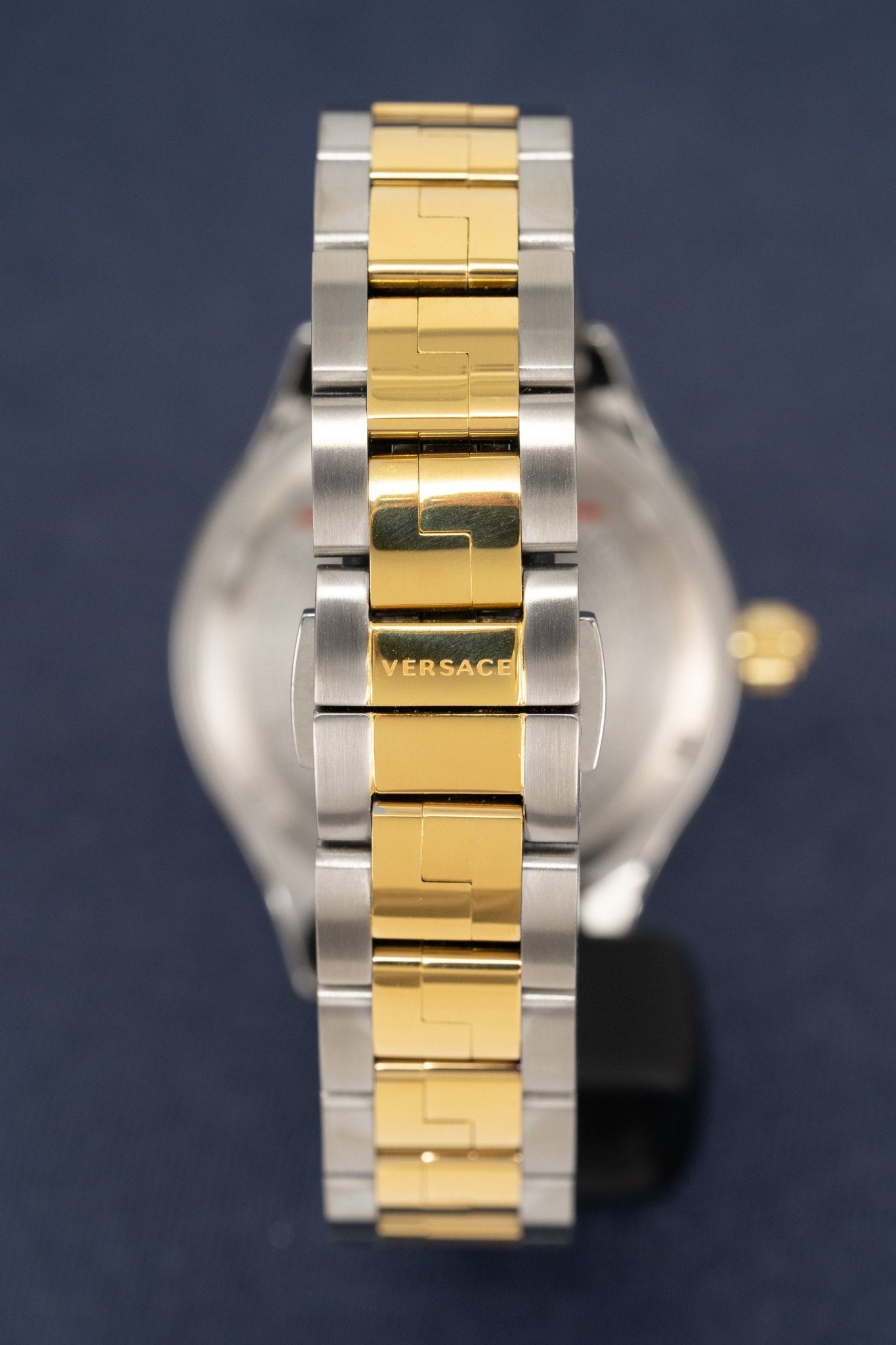 Versace Watch Ladies Hellenyium Two-Tone Blue V12060017-GR8 Sunglasses