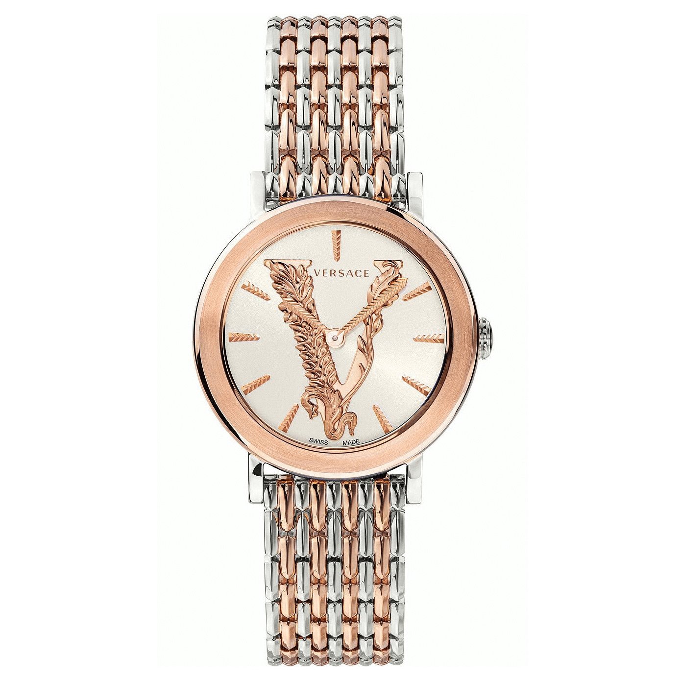 Versace Ladies Watch Virtus Two-Tone Rose Gold VEHC00519-GR8 Sunglasses