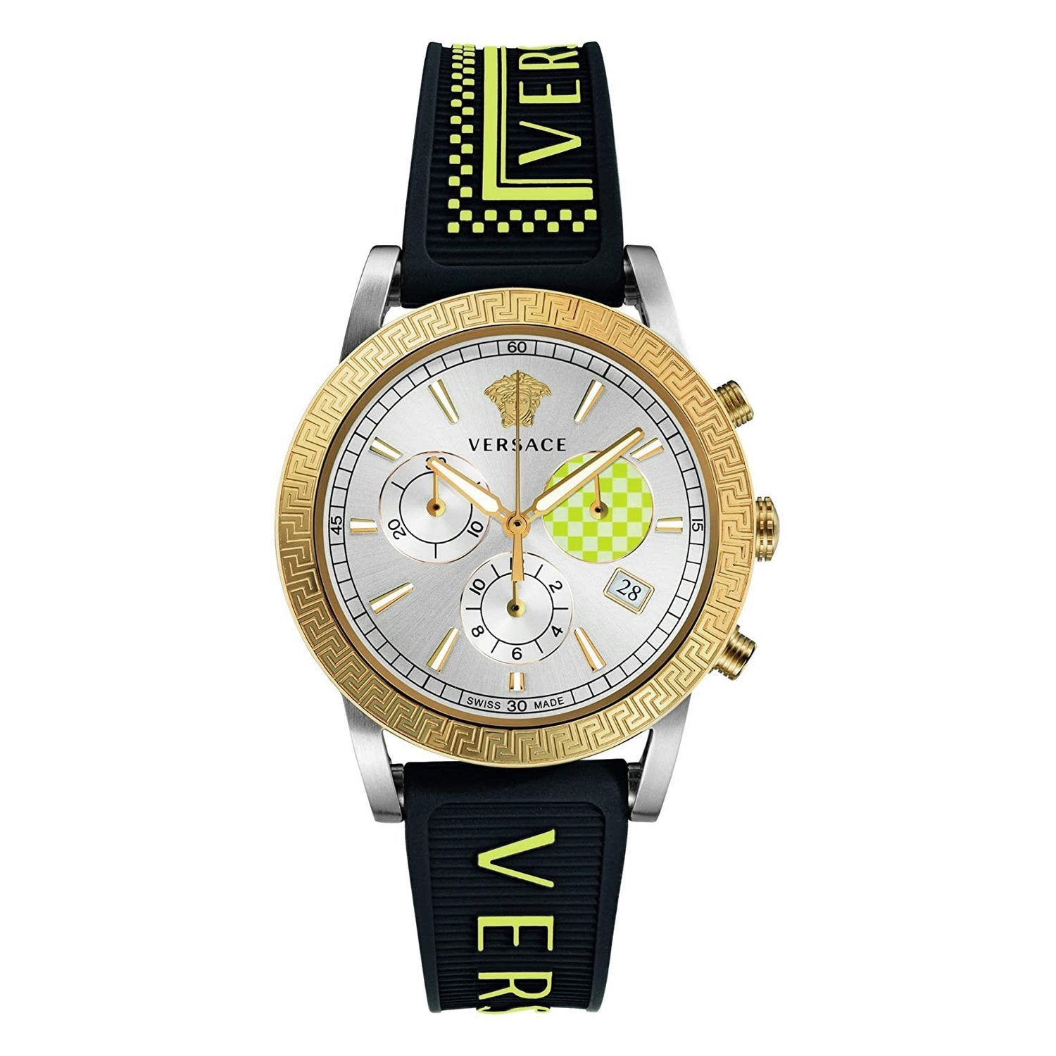 Versace Watch Sports Tech Chronograph Two-Tone VELT00519-GR8 Sunglasses