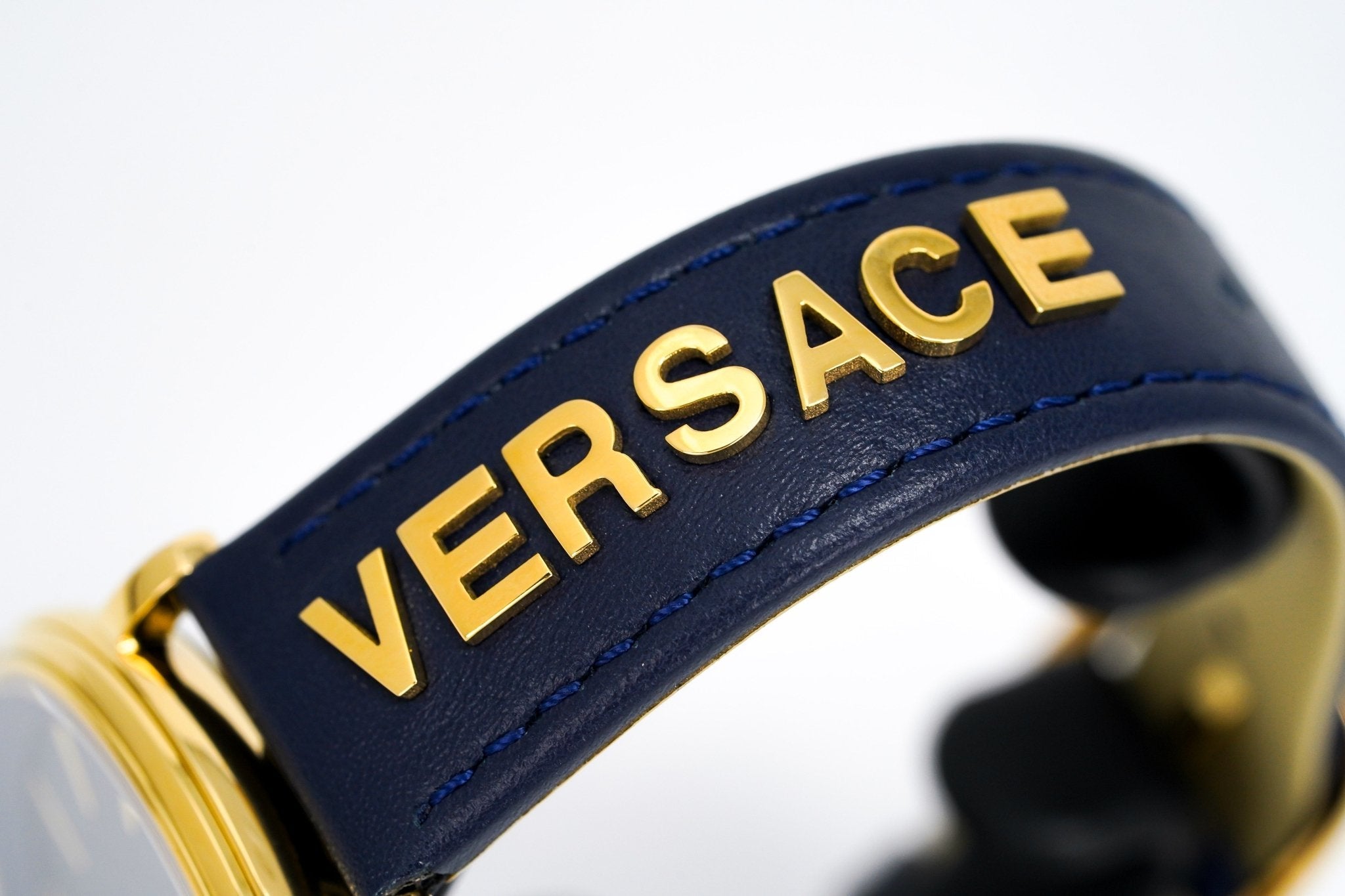 Versace V-Circle 38mm Blue Gold VE8104522-GR8 Sunglasses