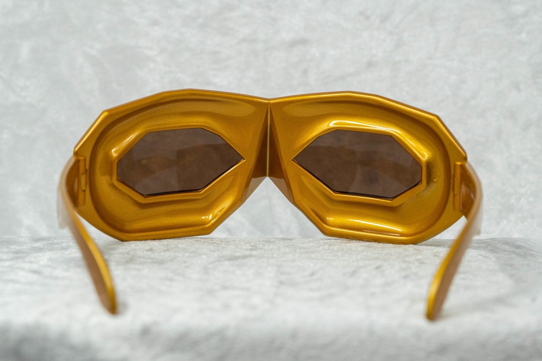 Walter Van Beirendonck Sunglasses Special Shiny Gold and Brown WVB2C10SUN-GR8 Sunglasses