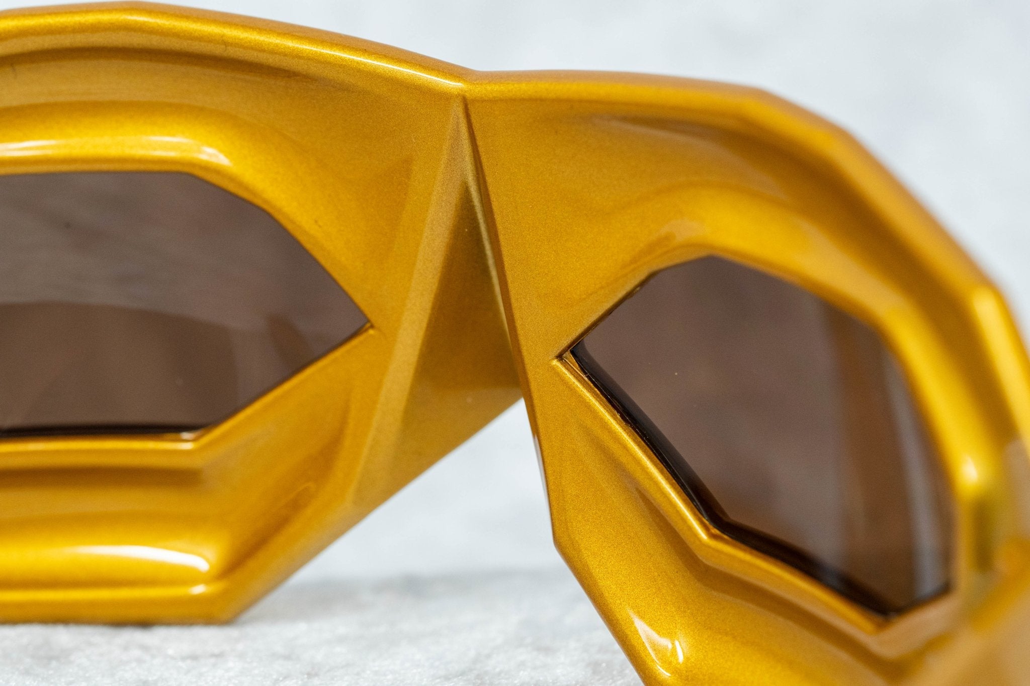 Walter Van Beirendonck Sunglasses Special Shiny Gold and Brown WVB2C10SUN-GR8 Sunglasses