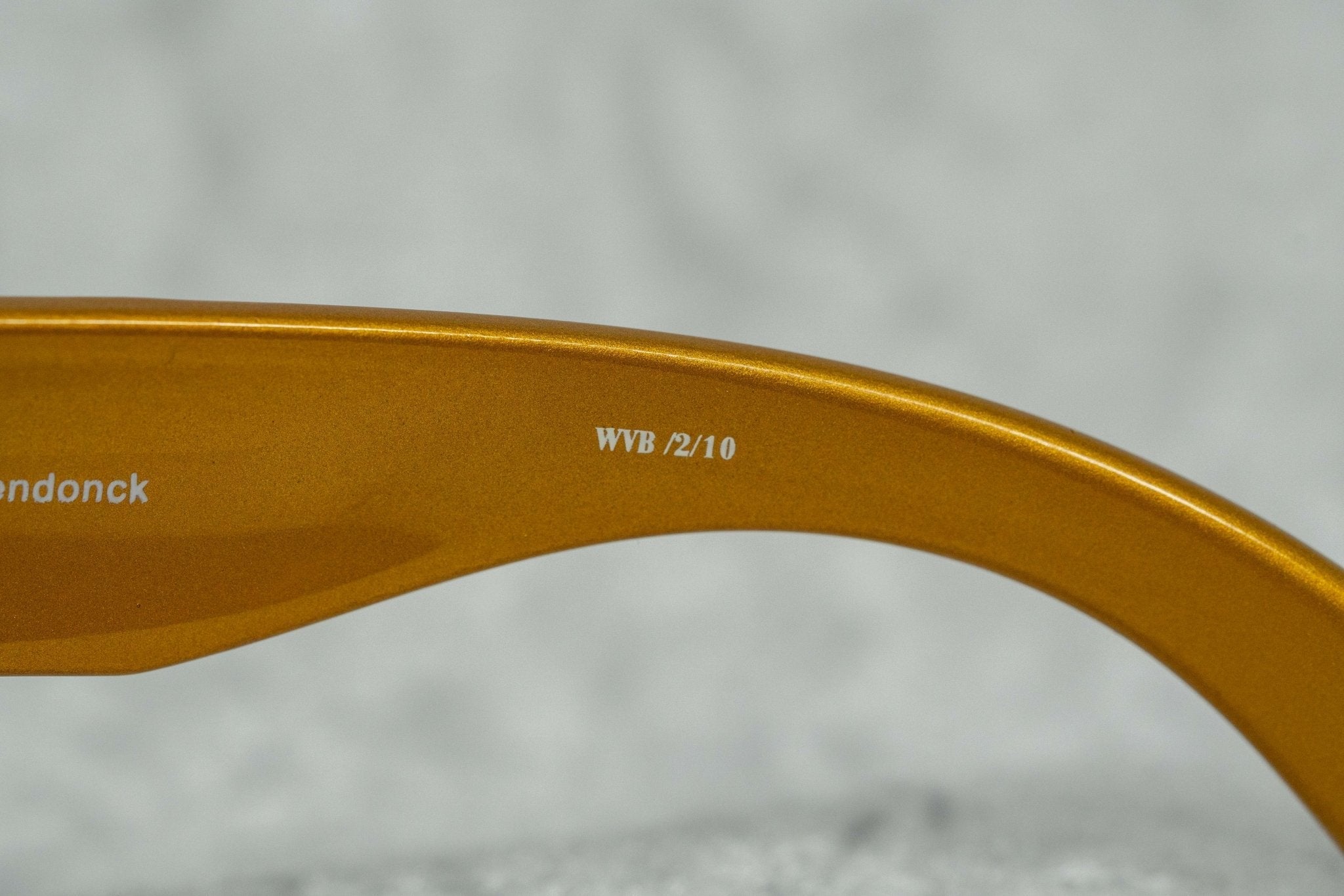 Walter Van Beirendonck Sunglasses Special Shiny Gold and Brown WVB2C10SUN-GR8 Sunglasses