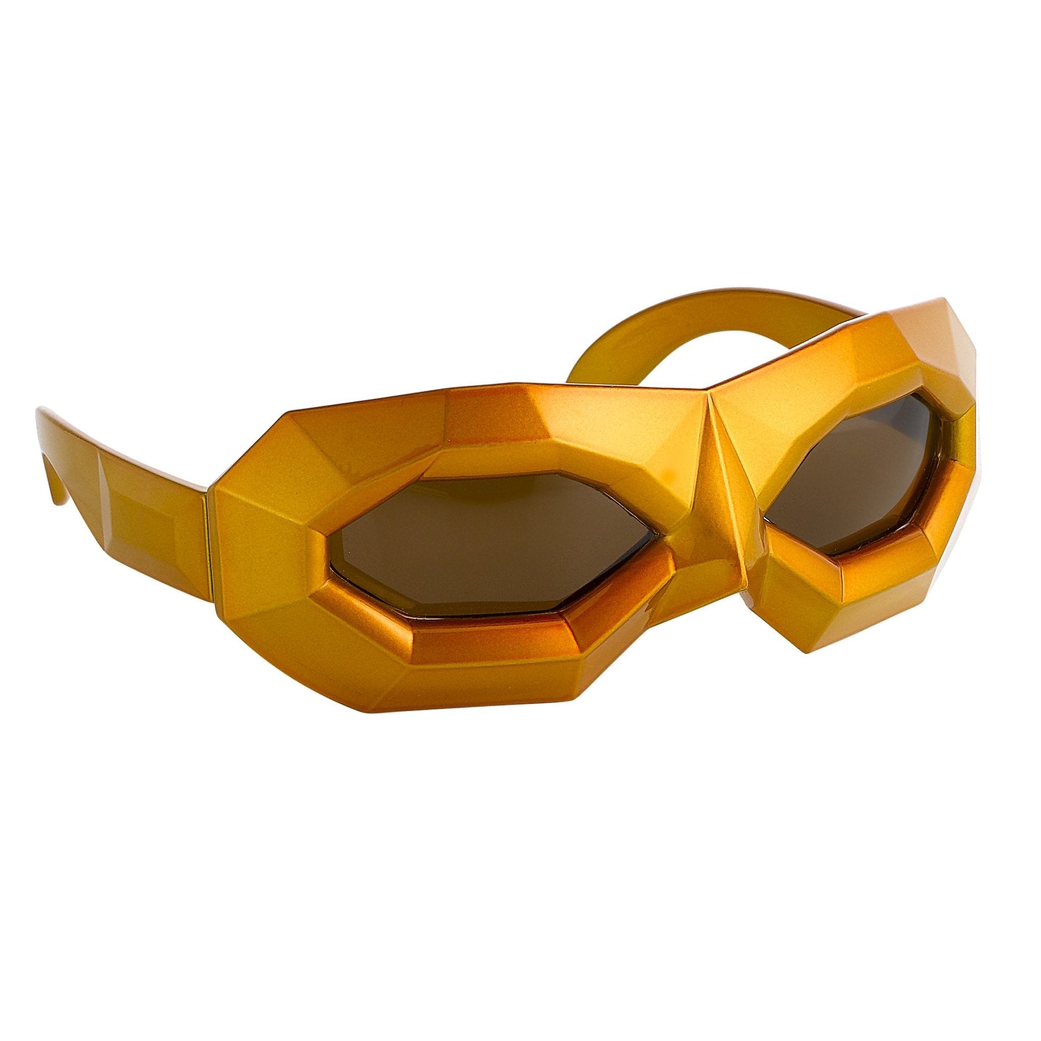 Walter Van Beirendonck Sunglasses Special Shiny Gold and Brown WVB2C10SUN-GR8 Sunglasses