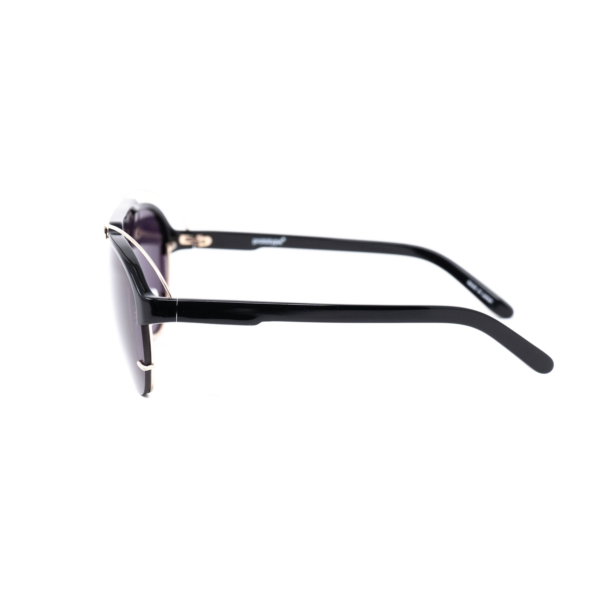 Yohji Yamamoto Sunglasses Black and Purple YY11ASTRONAUTC1SUN-GR8 Sunglasses
