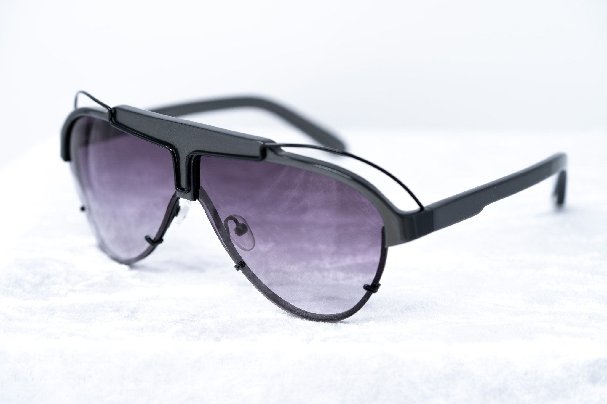 Yohji Yamamoto Sunglasses Grey and Purple YY11ASTRONAUTC3SUN-GR8 Sunglasses