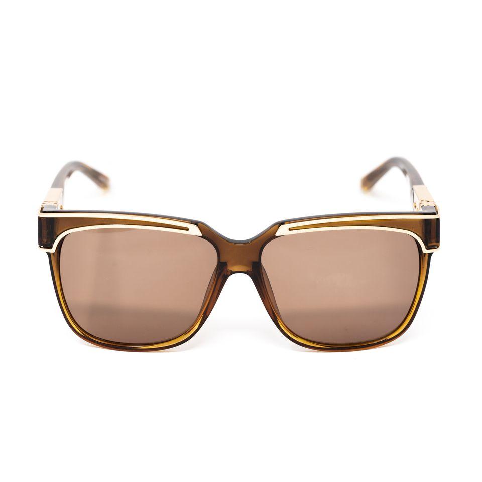 Yohji Yamamoto Unisex Sunglasses Rectangular Brown and Bronze Lenses Category 3 - YY16THORNC2SUN - Watches & Crystals