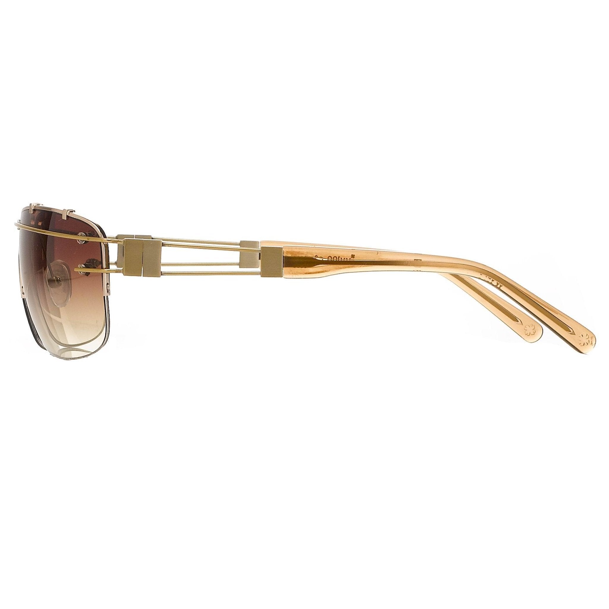 Yohji Yamamoto Sunglasses Rectangular Gold and Brown-GR8 Sunglasses