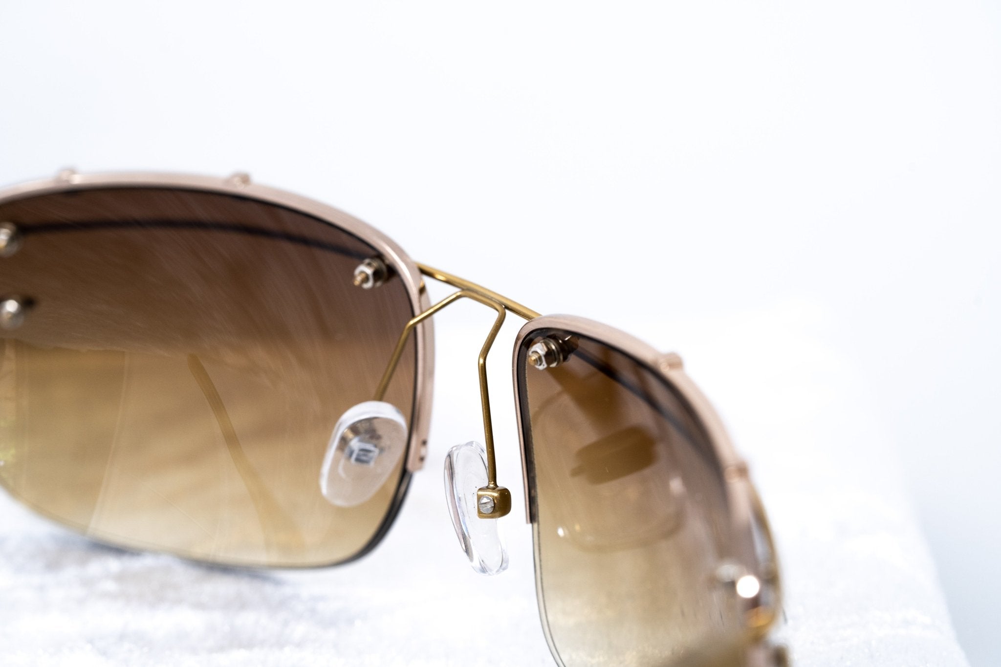 Yohji Yamamoto Sunglasses Rectangular Gold and Brown-GR8 Sunglasses