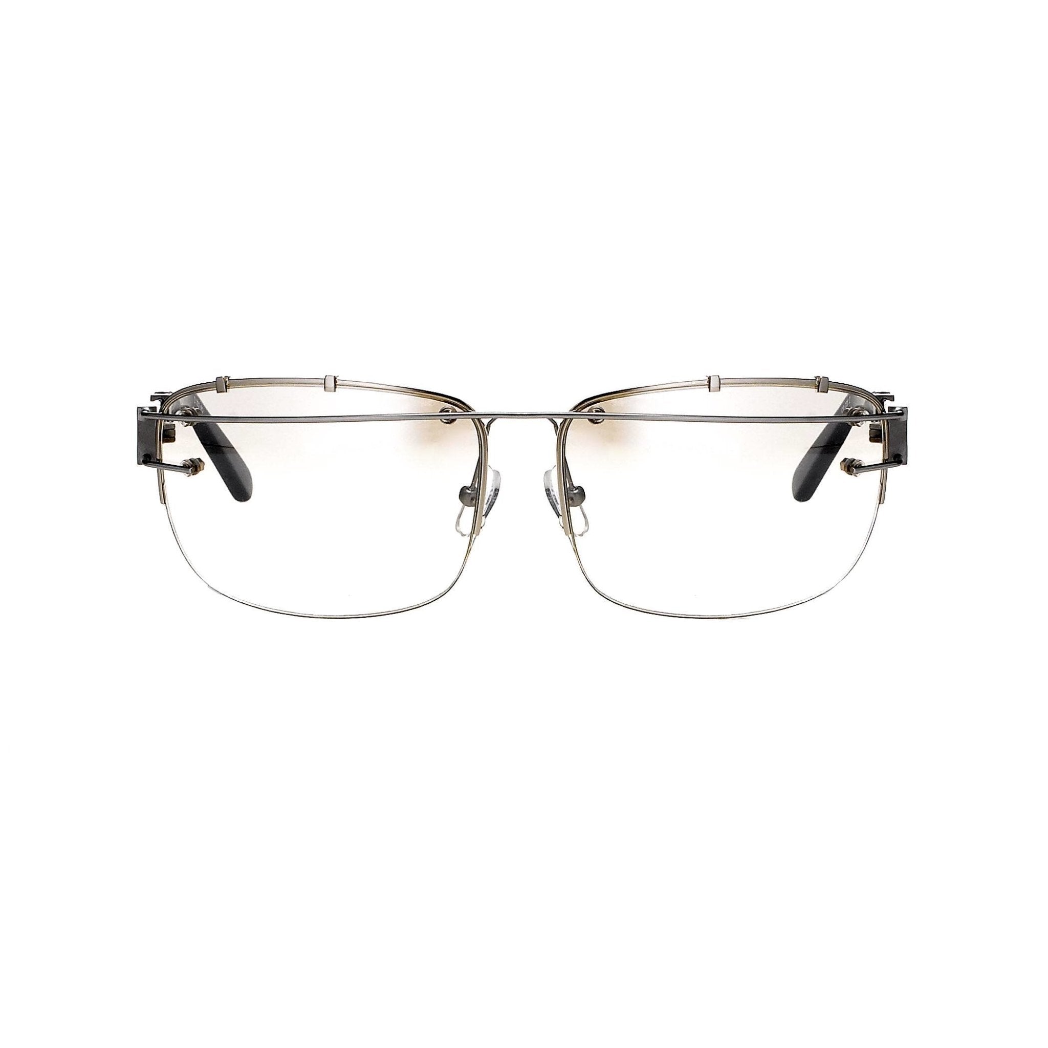 Yohji Yamamoto Sunglasses Rectangular Silver and Brown-GR8 Sunglasses