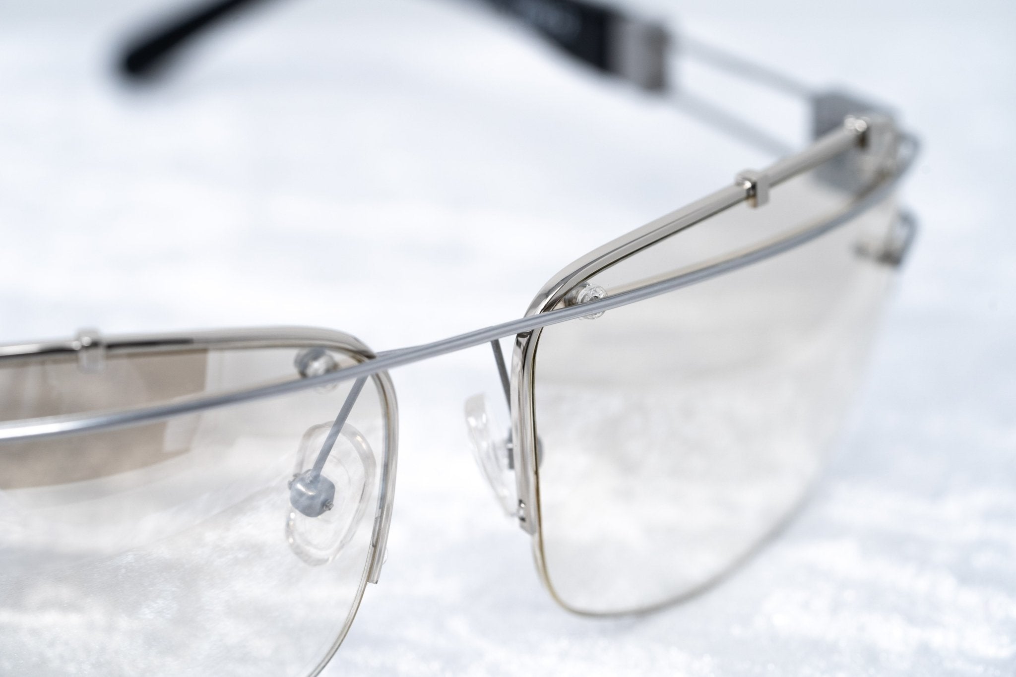 Yohji Yamamoto Sunglasses Rectangular Silver and Brown-GR8 Sunglasses