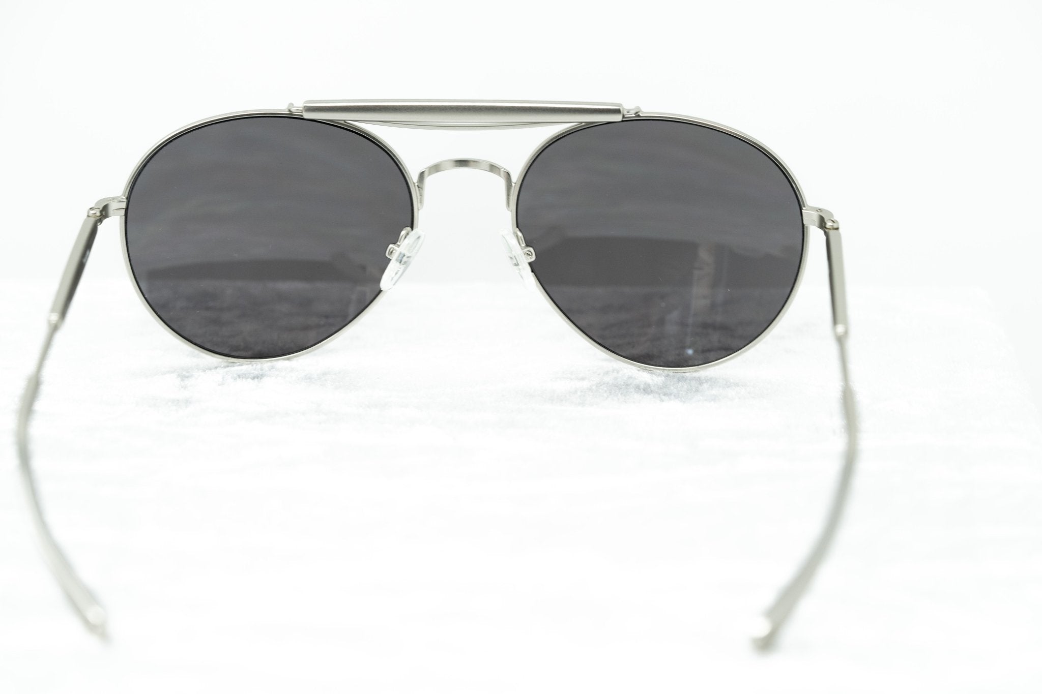 Yohji Yamamoto Sunglasses Round Silver and Grey YY12RIDERC1SUN-GR8 Sunglasses