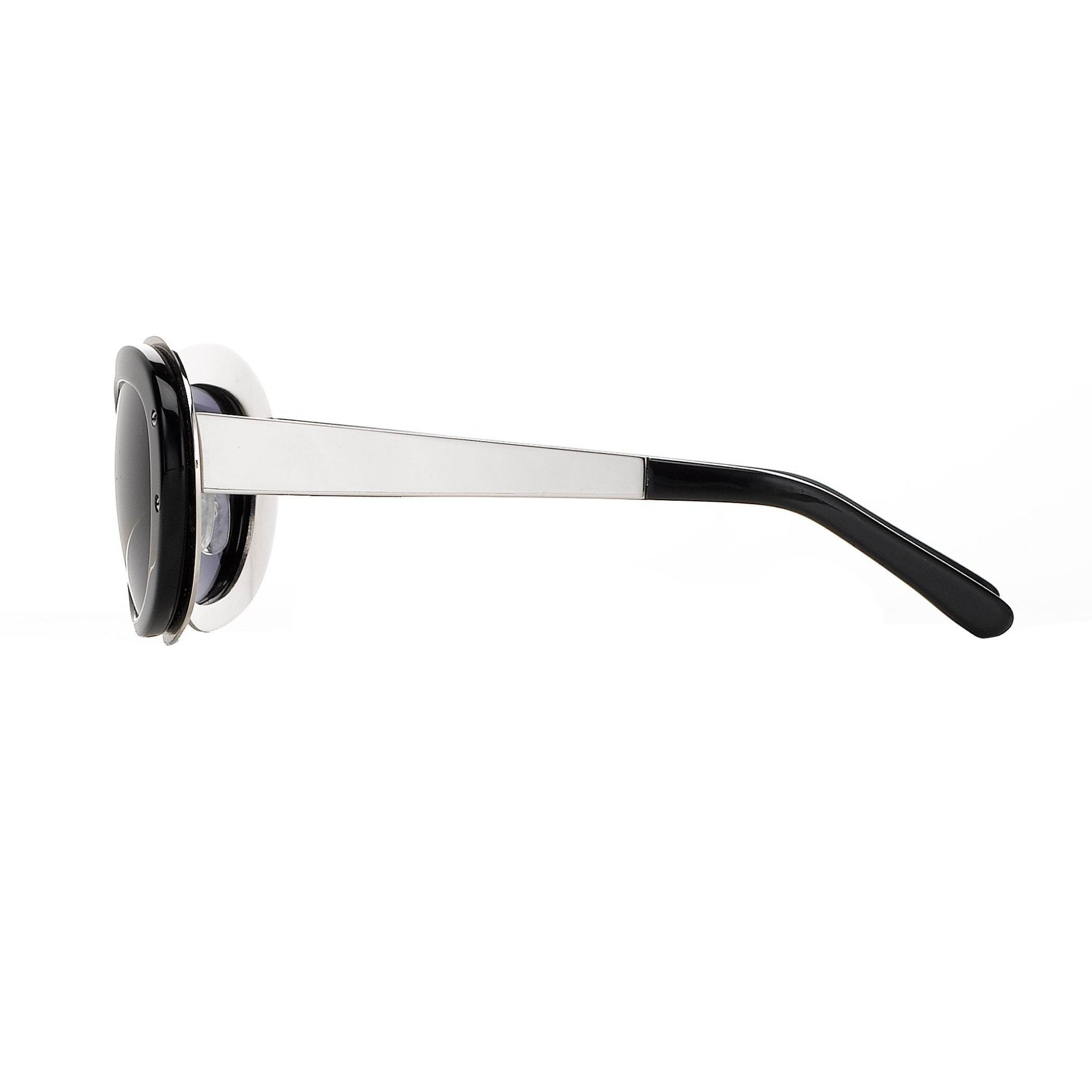 Yohji Yamamoto Women Sunglasses Cat Eye Black/Silver and Grey Lenses - 9YYHDRAGONFLYC1BLK - Watches & Crystals